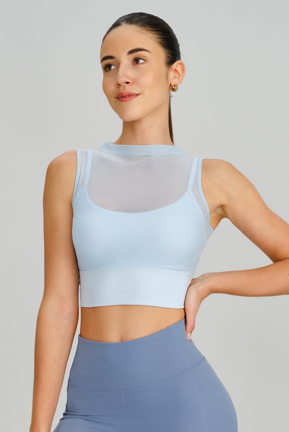 Women's Knitted Nylon Yoga Tank Tops Sustainable Yoga Tops - BERLOOK