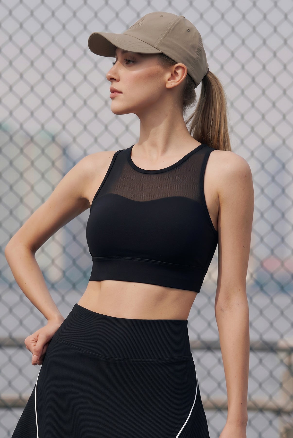 Women's Knitted Nylon Yoga Tank Tops Sustainable Yoga Tops - BERLOOK