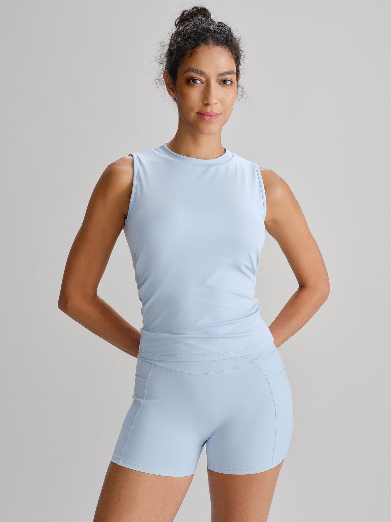 Women's Knitted Nylon Yoga Tank Tops Sustainable Yoga Tops - BERLOOK