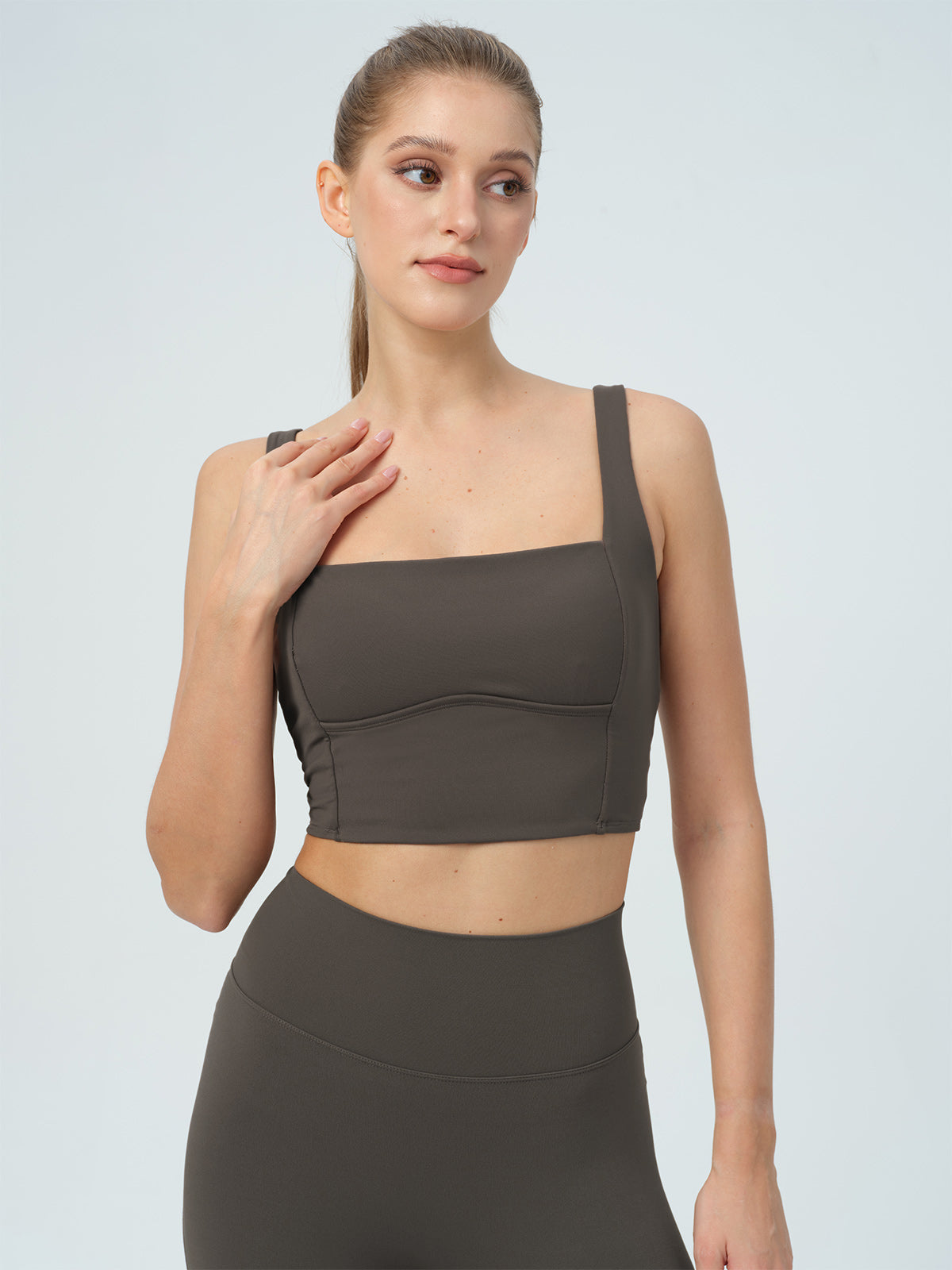 Women's Knitted Nylon Yoga Tank Tops Sustainable Yoga Tops - BERLOOK