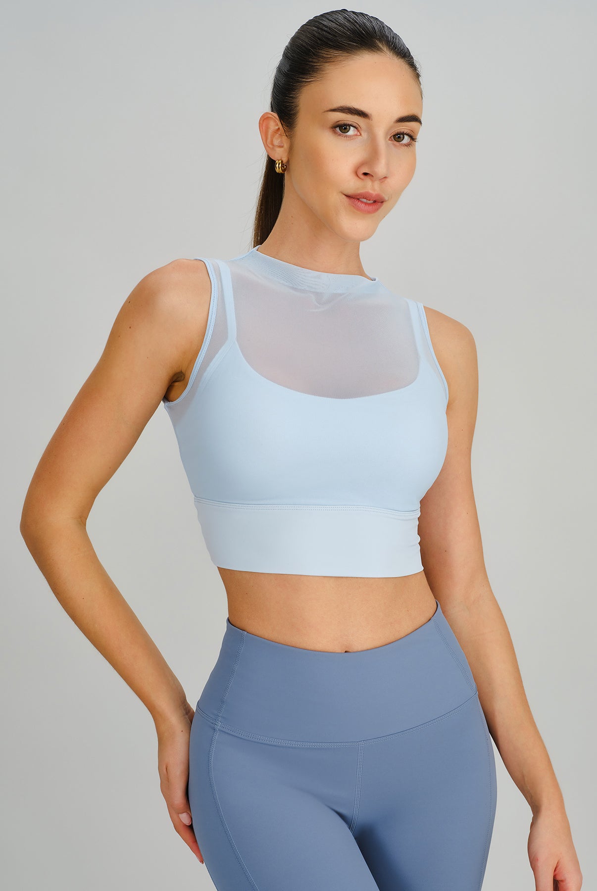Women's Knitted Nylon Yoga Tank Tops Sustainable Yoga Tops - BERLOOK