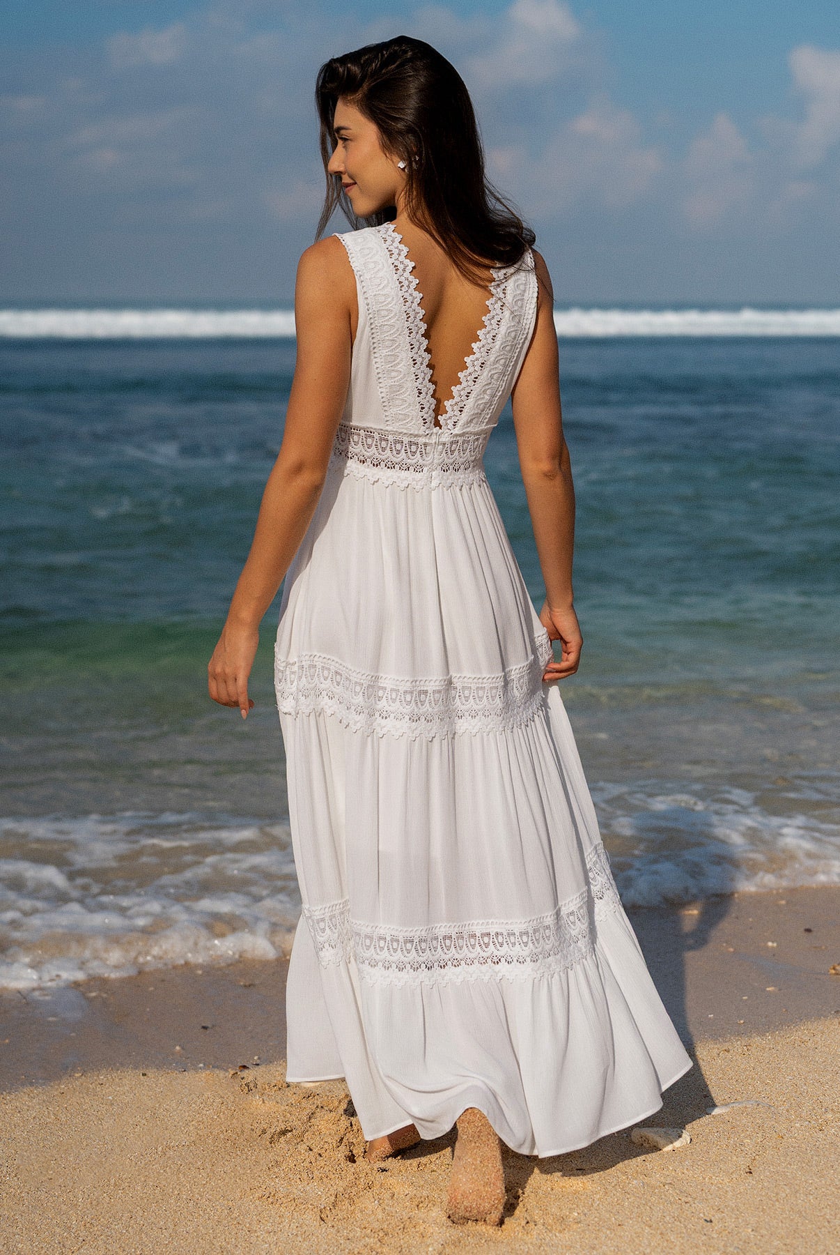 Women's Knitted Polyester Beach Dress Sustainable Beach Dress - BERLOOK