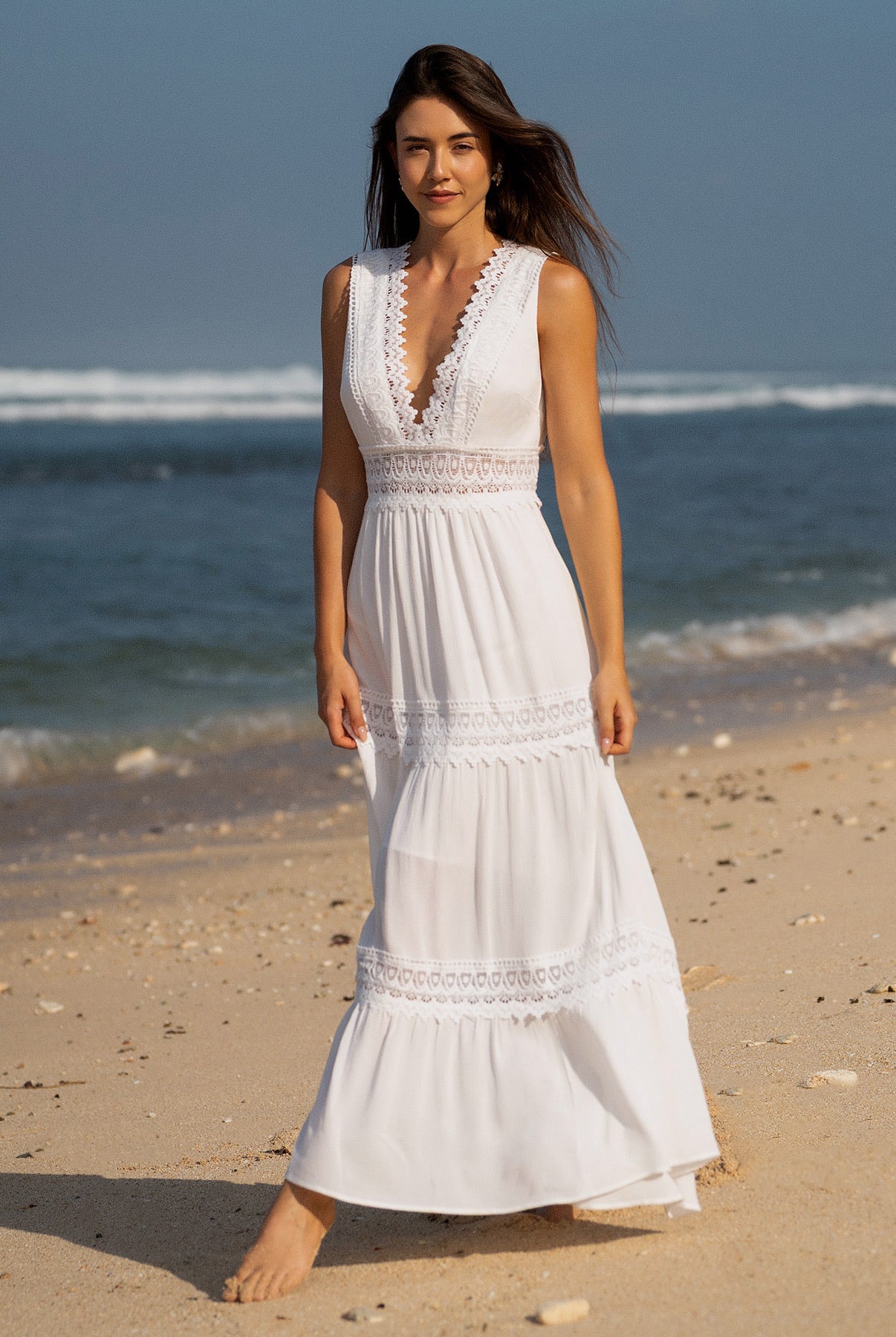 Women's Knitted Polyester Beach Dress Sustainable Beach Dress - BERLOOK