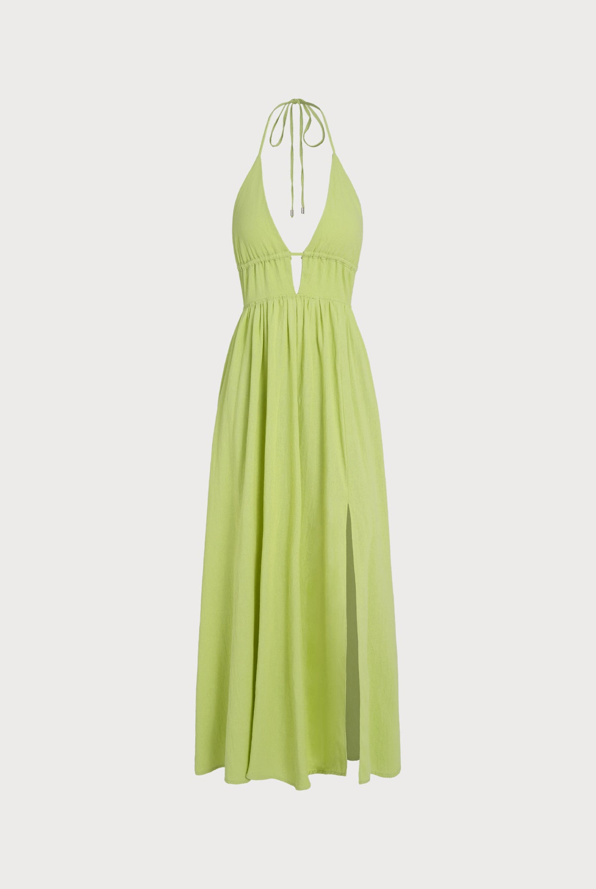 Women's Knitted Polyester Dress Green Sustainable Beach Dress - BERLOOK