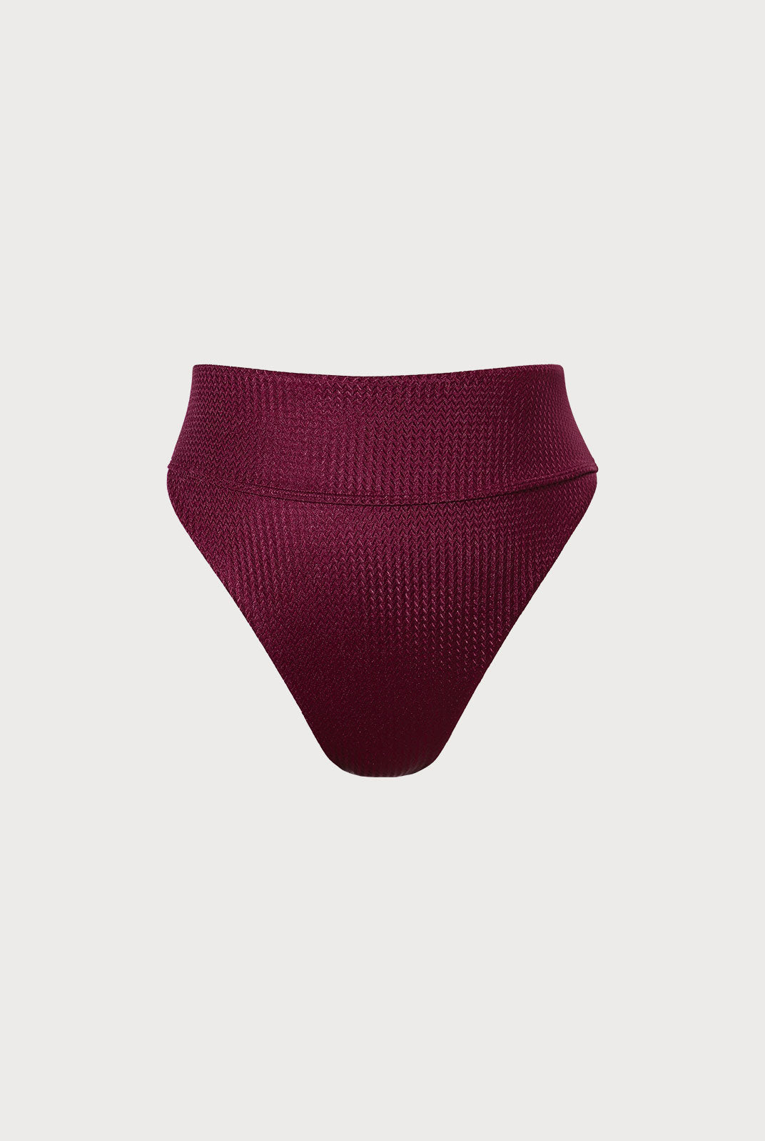 Women's Knitted Polyester Plus Size Bikini Bottom Burgundy Sustainable Plus Size Bikinis - BERLOOK