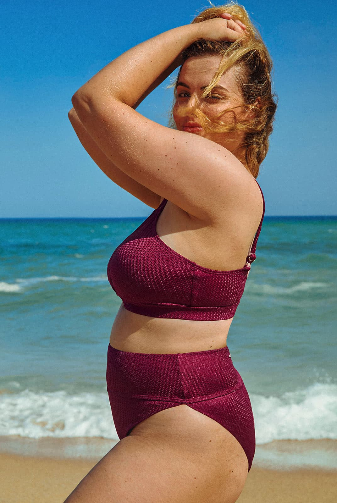 Women's Knitted Polyester Plus Size Bikini Bottom Sustainable Plus Size Bikinis - BERLOOK