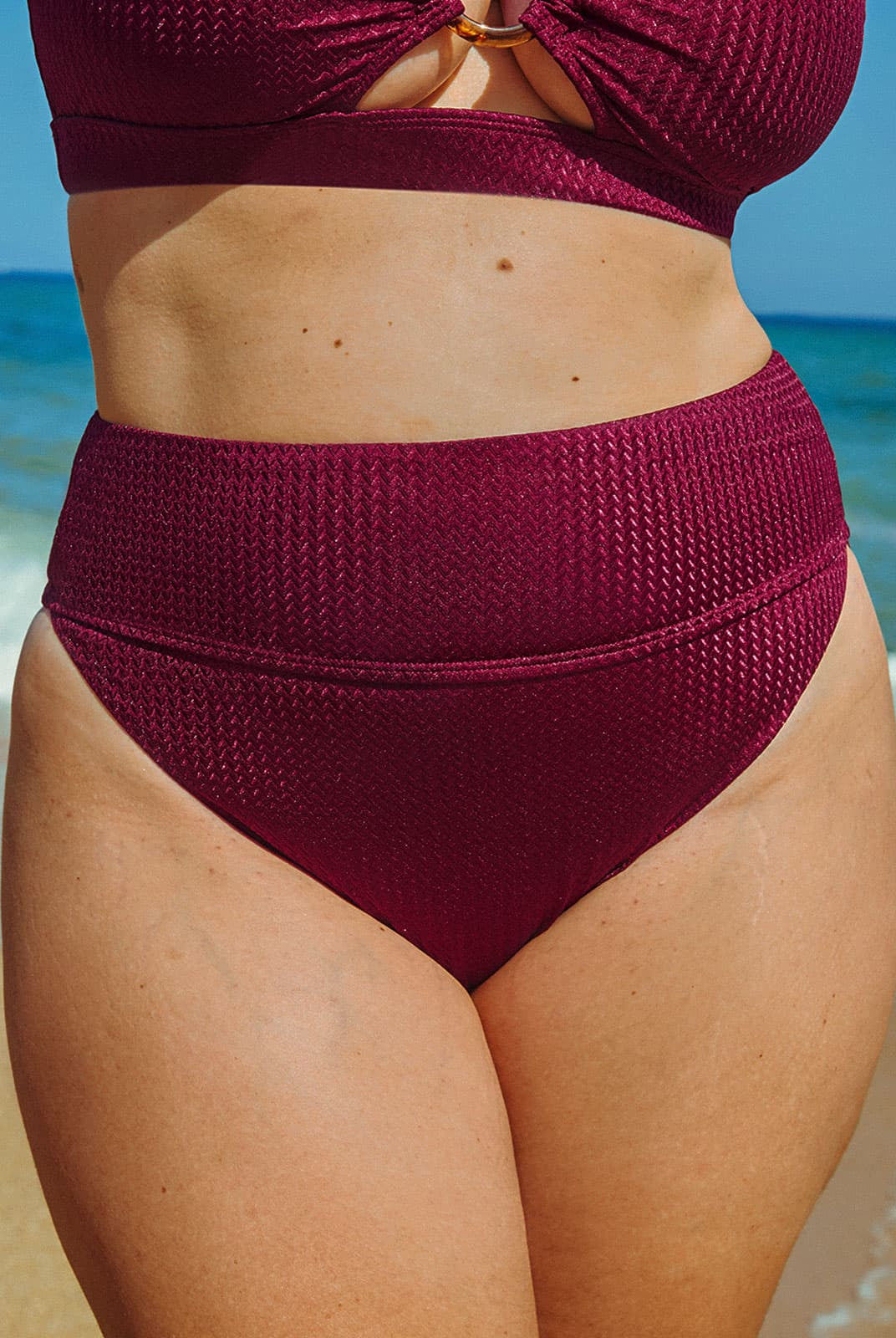 Women's Knitted Polyester Plus Size Bikini Bottom Sustainable Plus Size Bikinis - BERLOOK