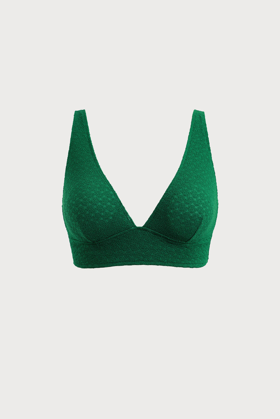 Women's Knitted Polyester Plus Size Bikini Top Green Sustainable Plus Size Bikinis - BERLOOK