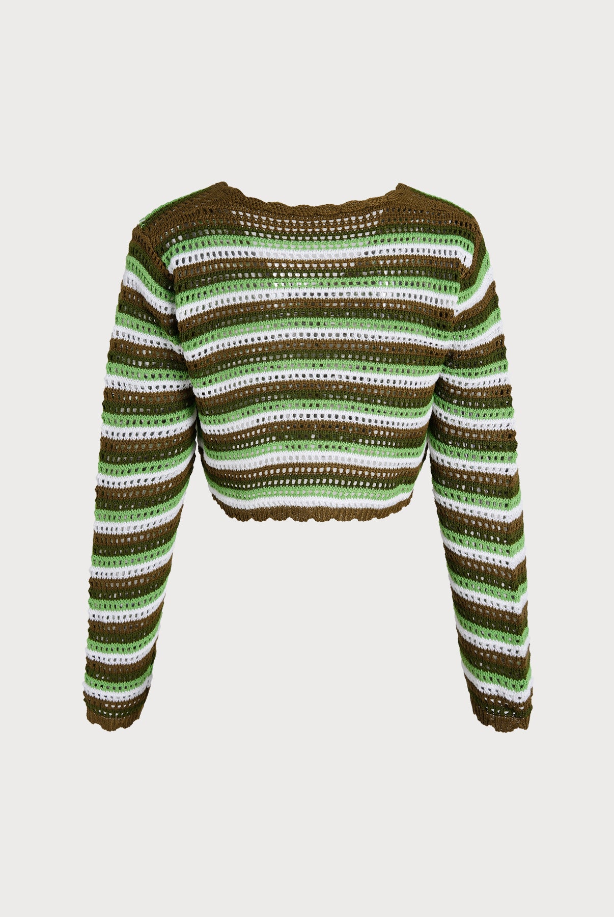 Women's Knitted Polyester Striped Pullover Top Sustainable Cover-ups - BERLOOK