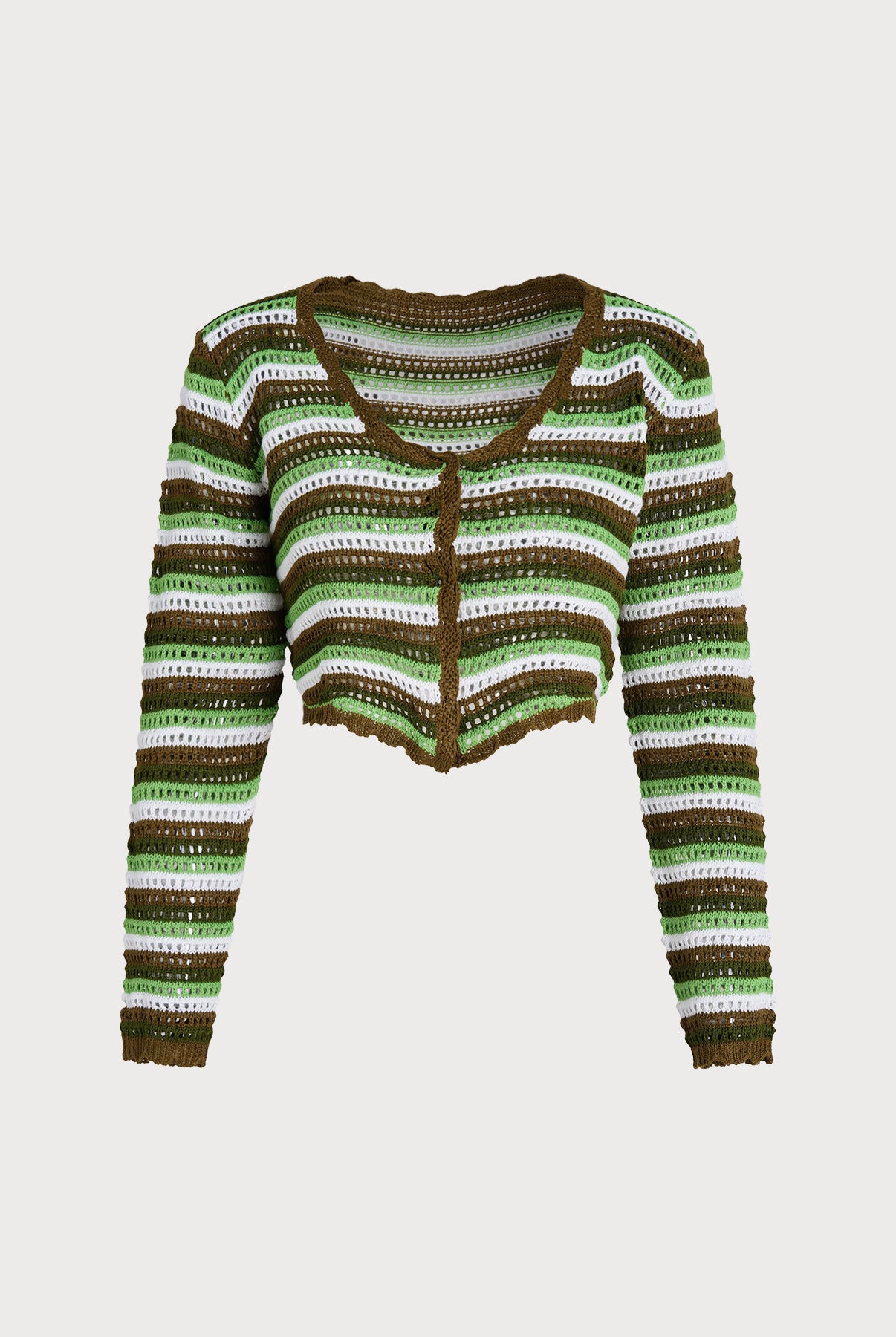 Women's Knitted Polyester Striped Pullover Top Sustainable Cover-ups - BERLOOK