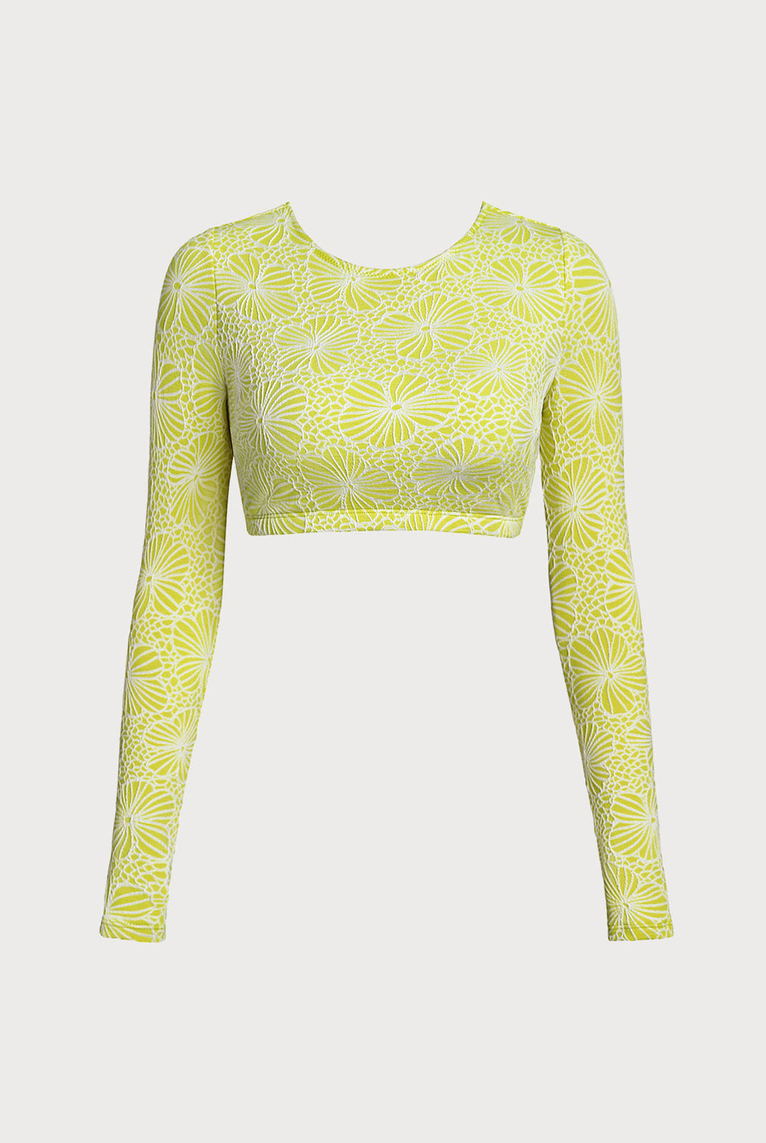 Women's Knitted Polyester Surfing Tops Light Green Sustainable Surfing Clothes - BERLOOK