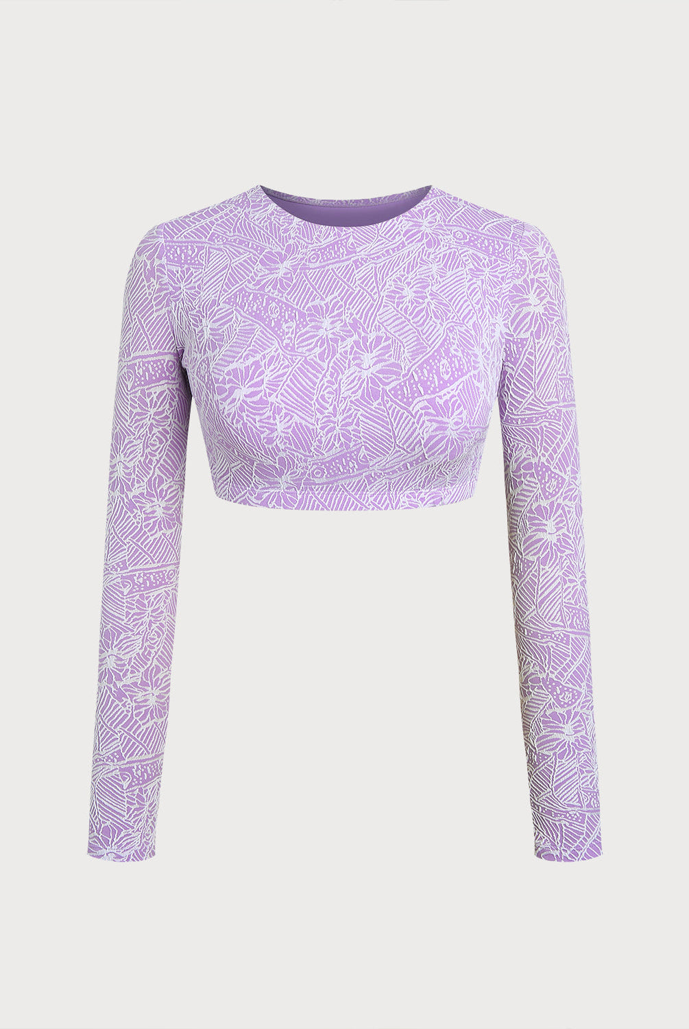 Women's Knitted Polyester Surfing Tops Purple Sustainable Surfing Clothes - BERLOOK