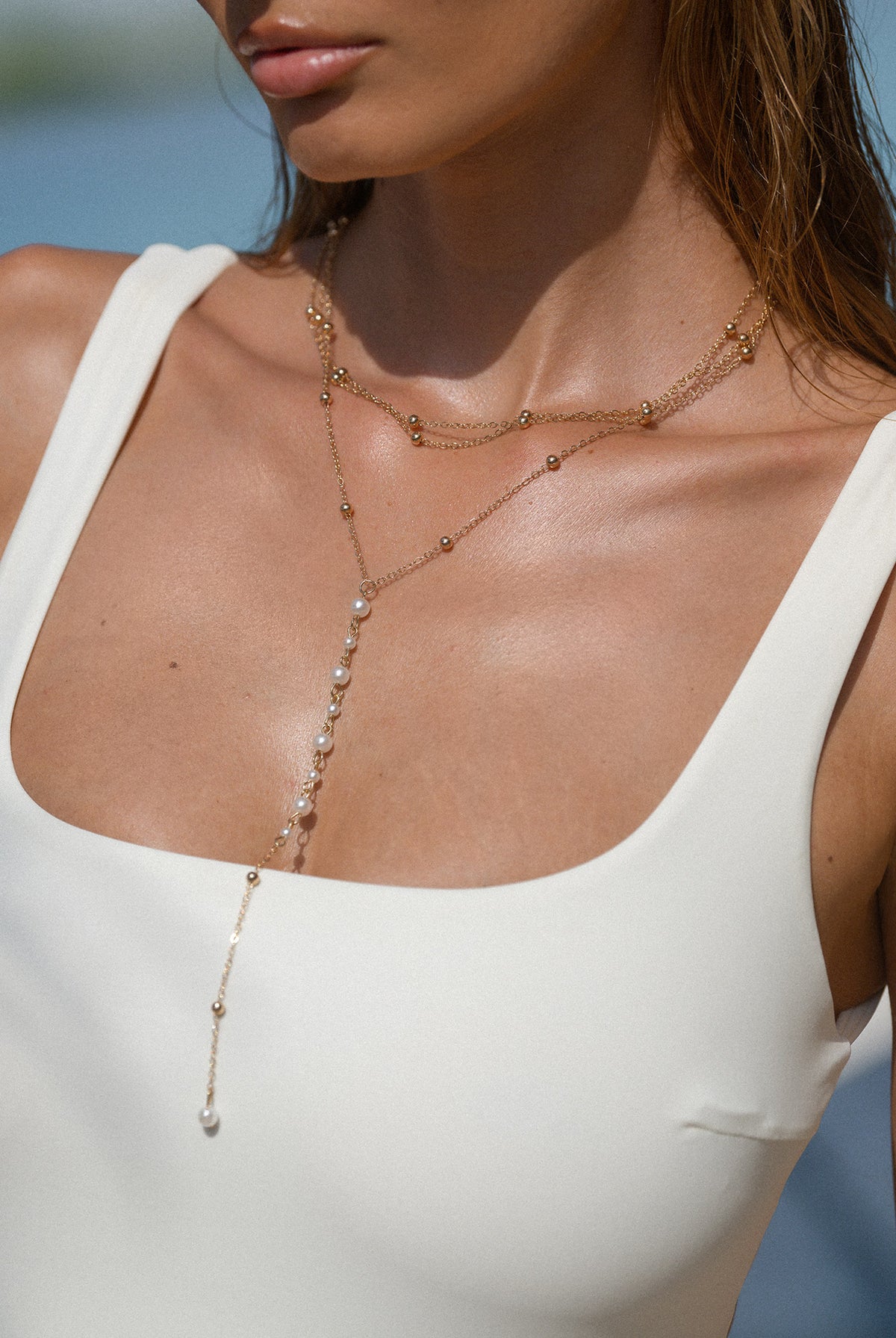 Women's Pearl Beaded Tassel Necklace Sustainable - BERLOOK