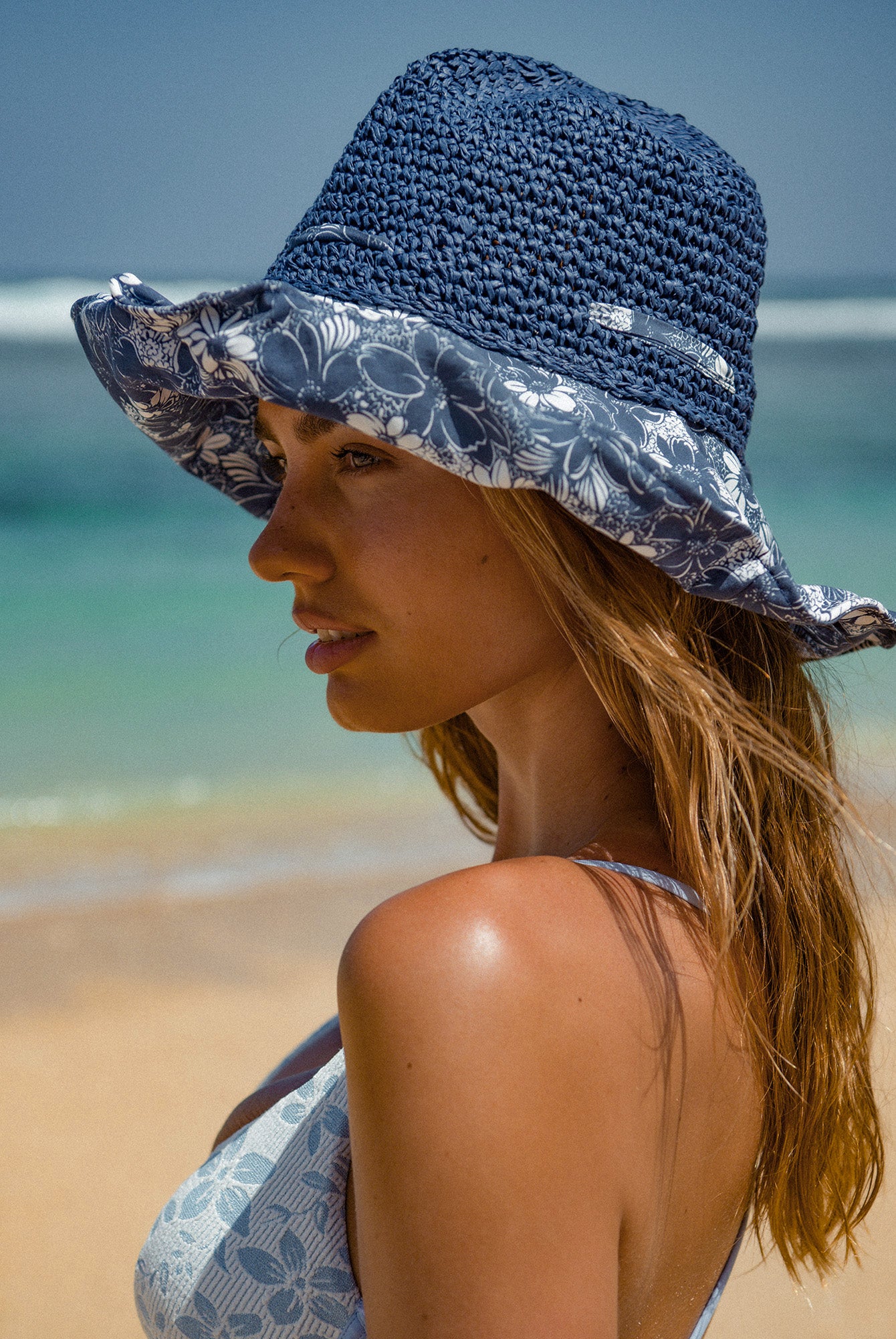 Women's straw retro fisherman hat Sustainable - BERLOOK