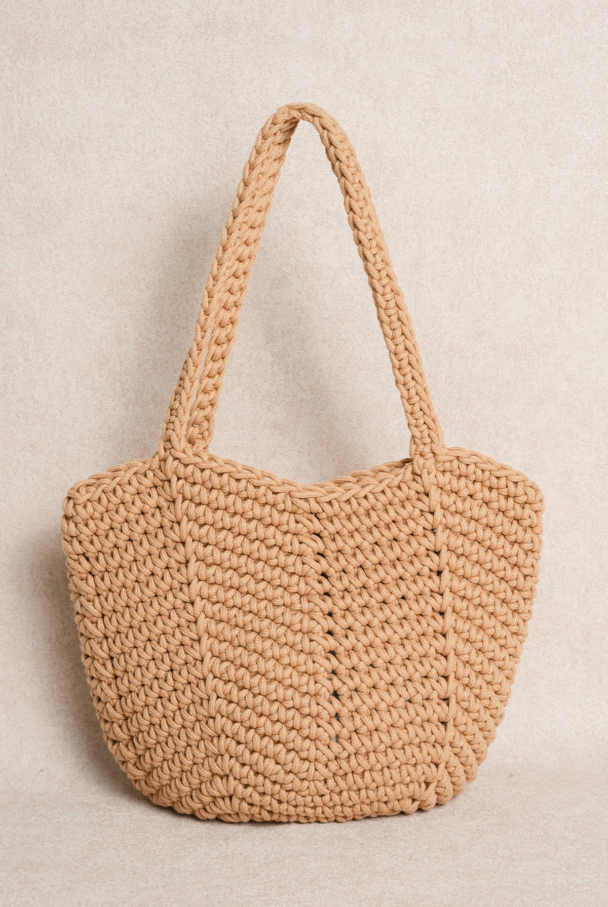 Women's vacation beach bucket bag Khaki Sustainable - BERLOOK