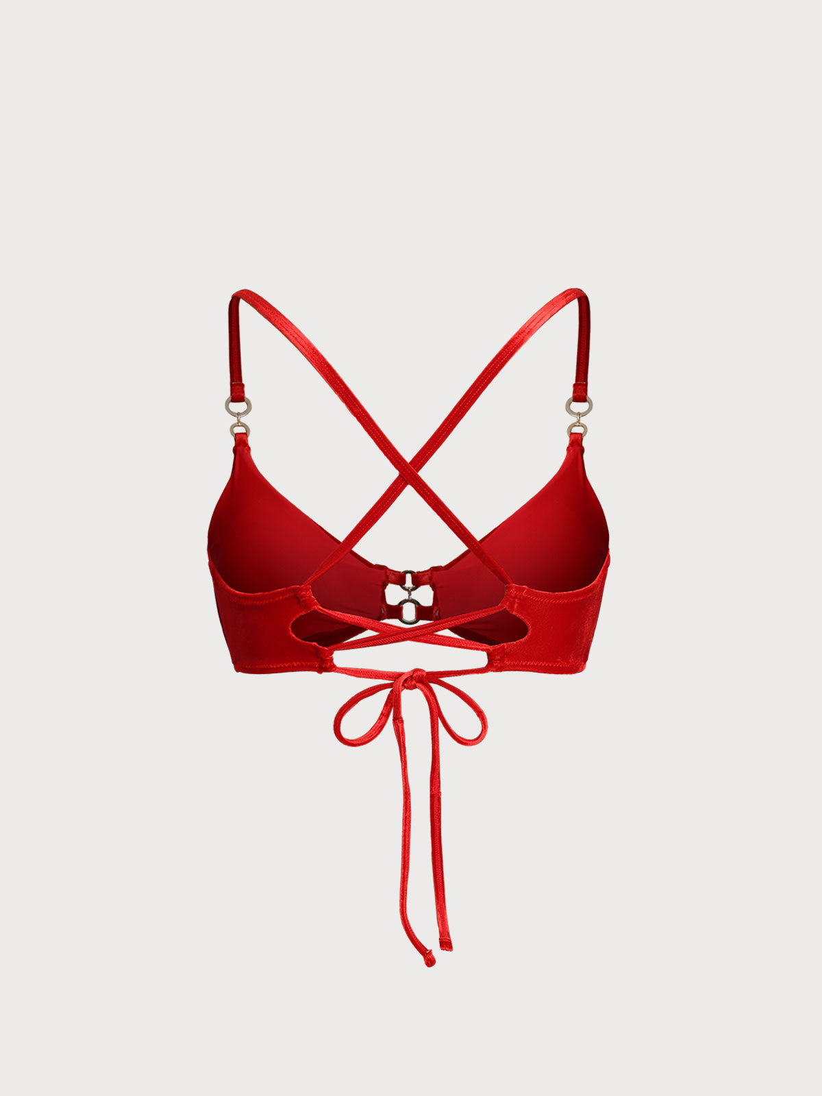 Women's Velvet Nylon Blend Bikini Tops Sustainable Bikinis - BERLOOK