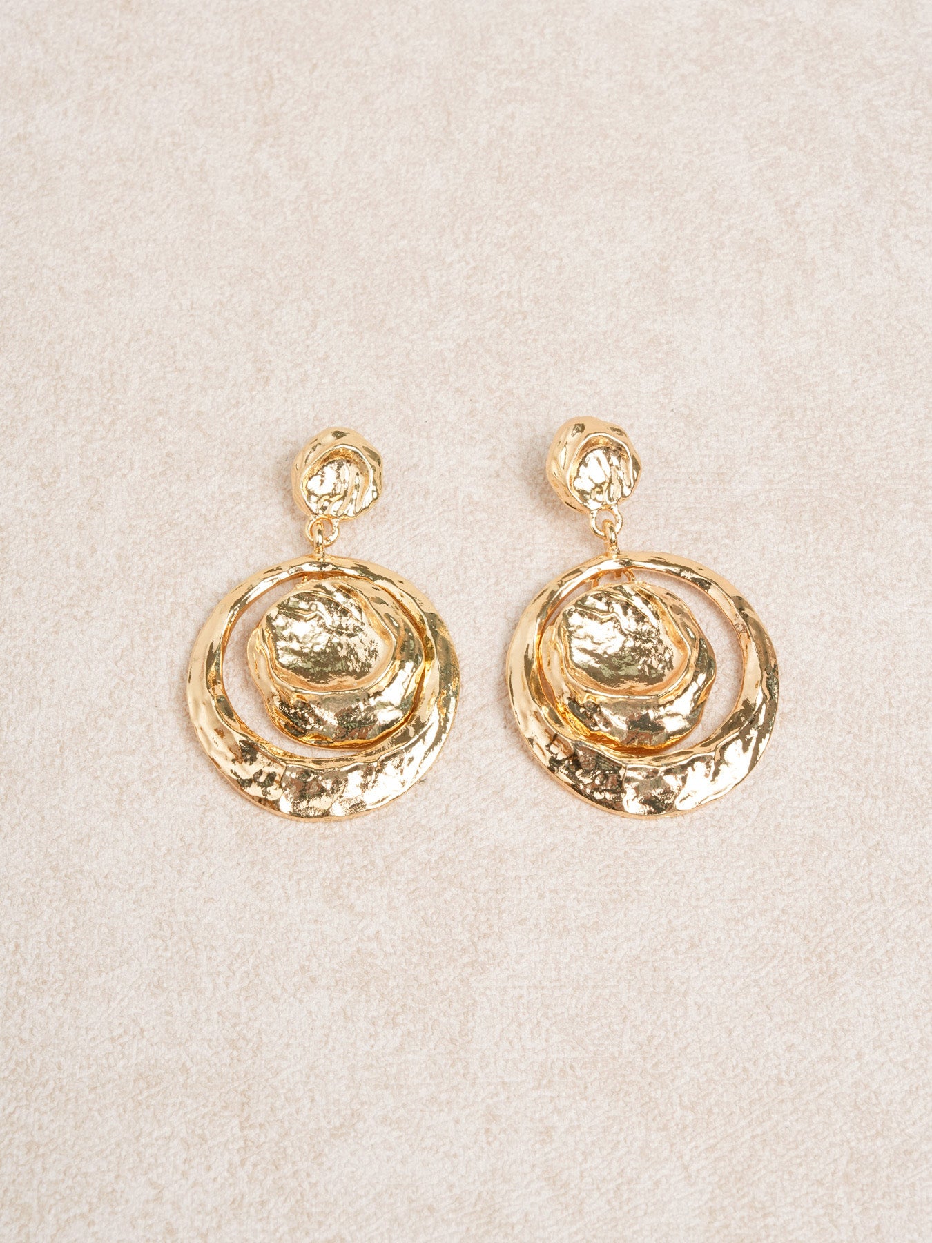 Women's Vintage Geometric Pendant Earrings Gold Sustainable Earrings - BERLOOK