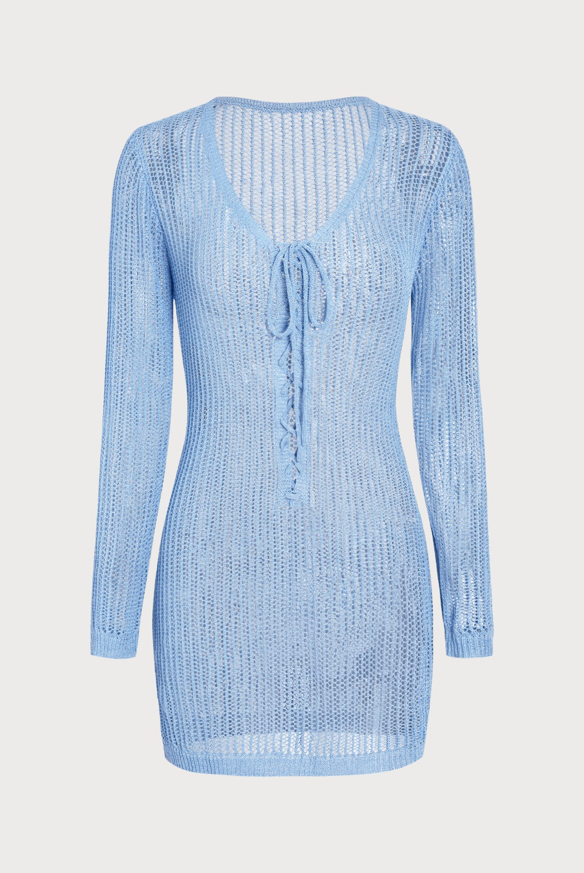 Women's Woven Acrylic Beach Dress Blue Sustainable Beach Dress - BERLOOK