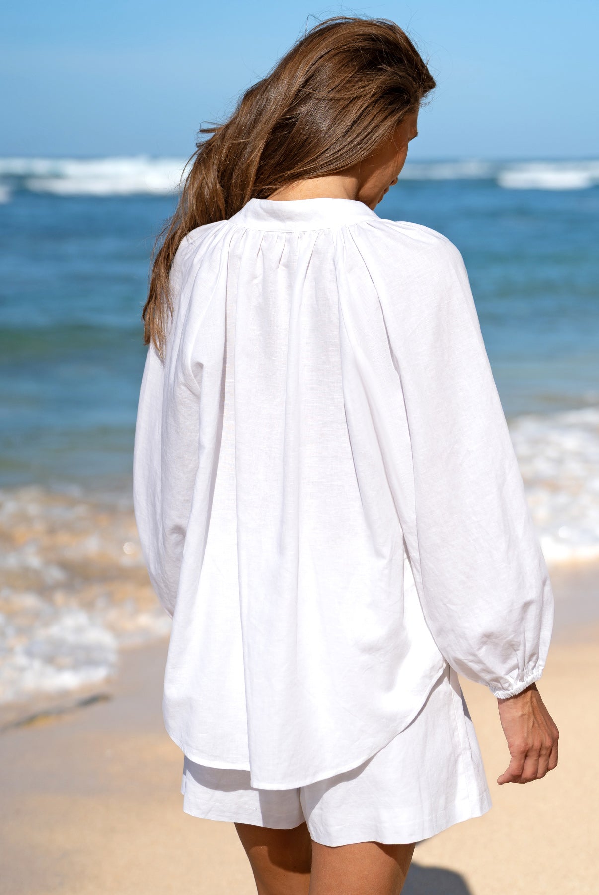 Women's Woven Cotton-Linen Blouse Sustainable Cover-ups - BERLOOK