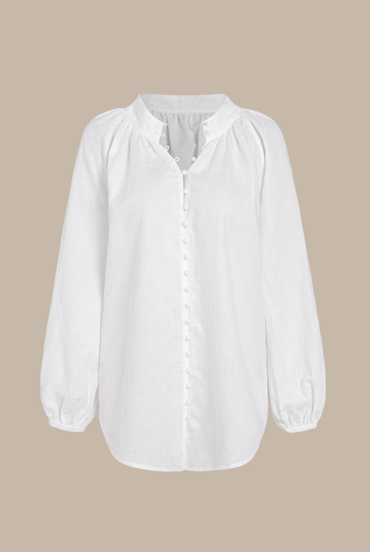Women's Woven Cotton-Linen Blouse Sustainable Cover-ups - BERLOOK