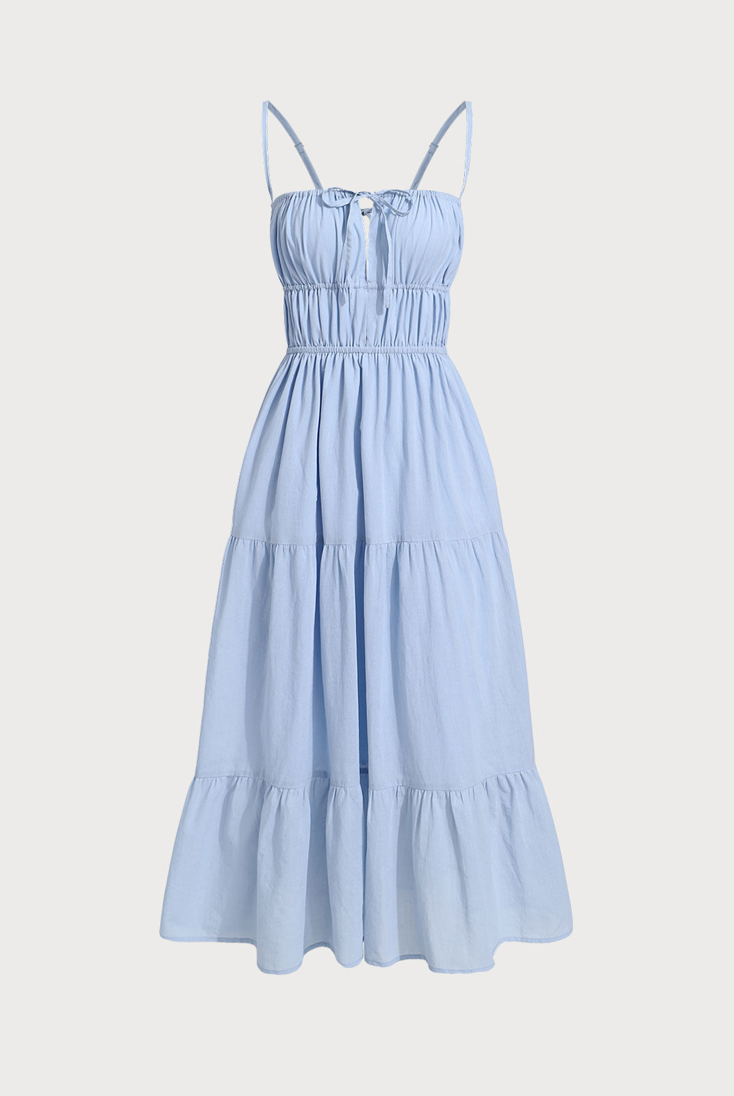 Women's Woven Cotton Cover-ups Light Blue Sustainable Beach Dress - BERLOOK