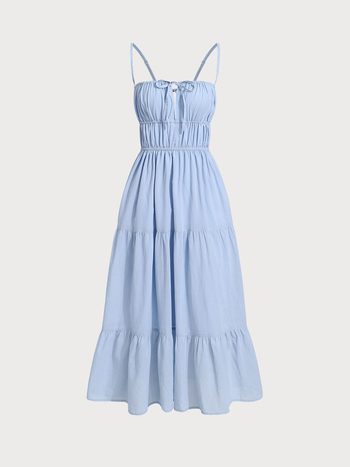Women's Woven Cotton Cover-ups Light Blue Sustainable Beach Dress - BERLOOK