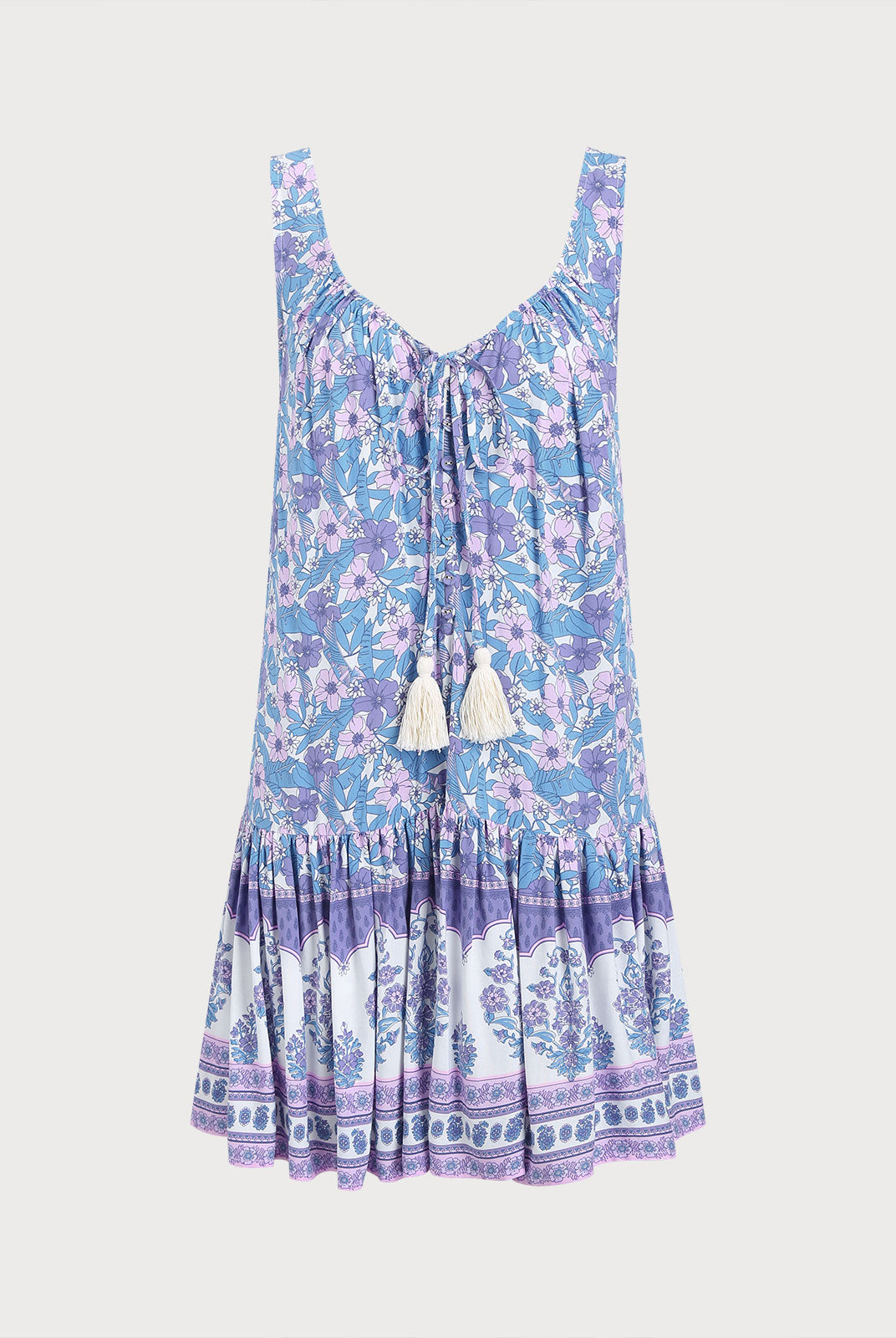 Women's Woven Cotton Printed Cover-ups Print Sustainable Beach Dress - BERLOOK