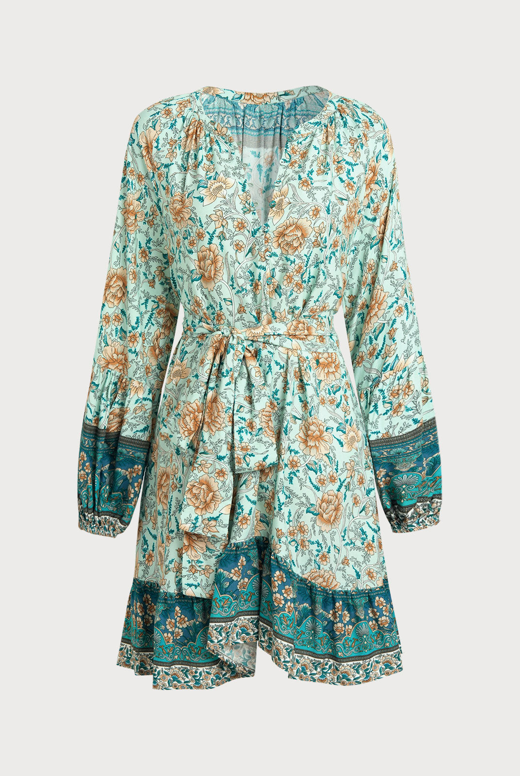 Women's Woven Cotton Printed Cover-ups Sustainable Beach Dress - BERLOOK