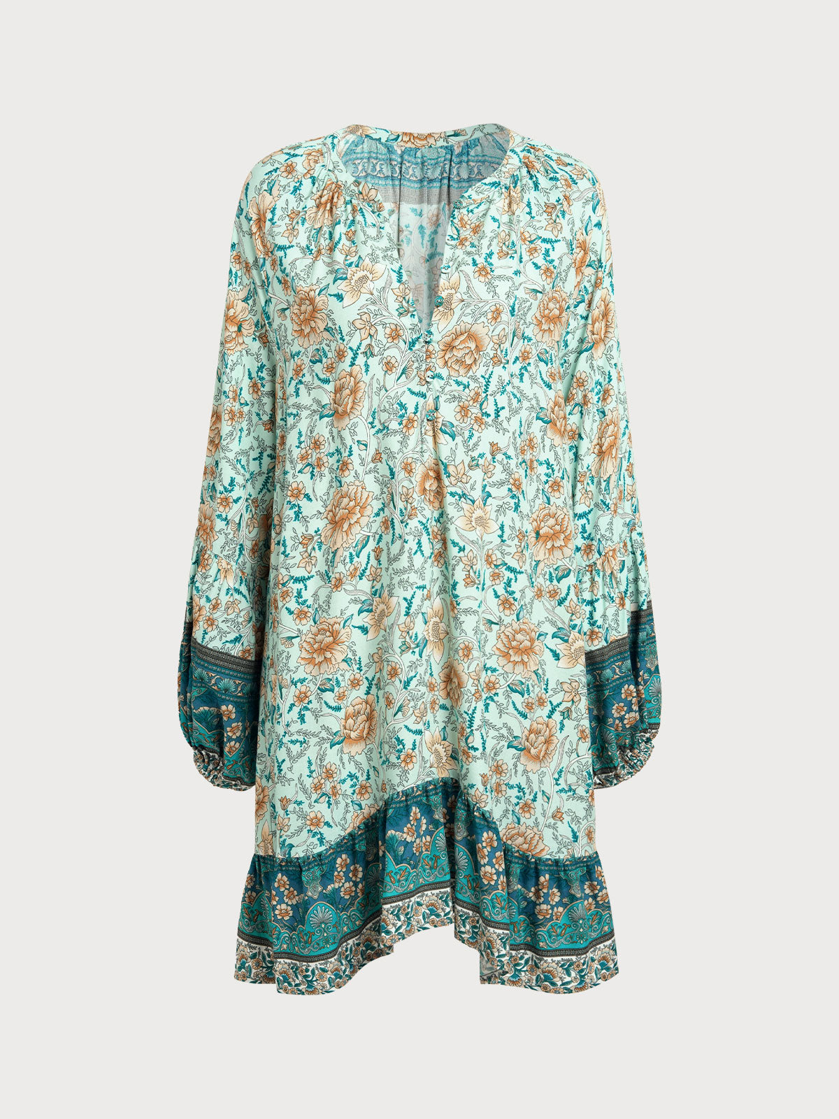 Women's Woven Cotton Printed Cover-ups Sustainable Beach Dress - BERLOOK