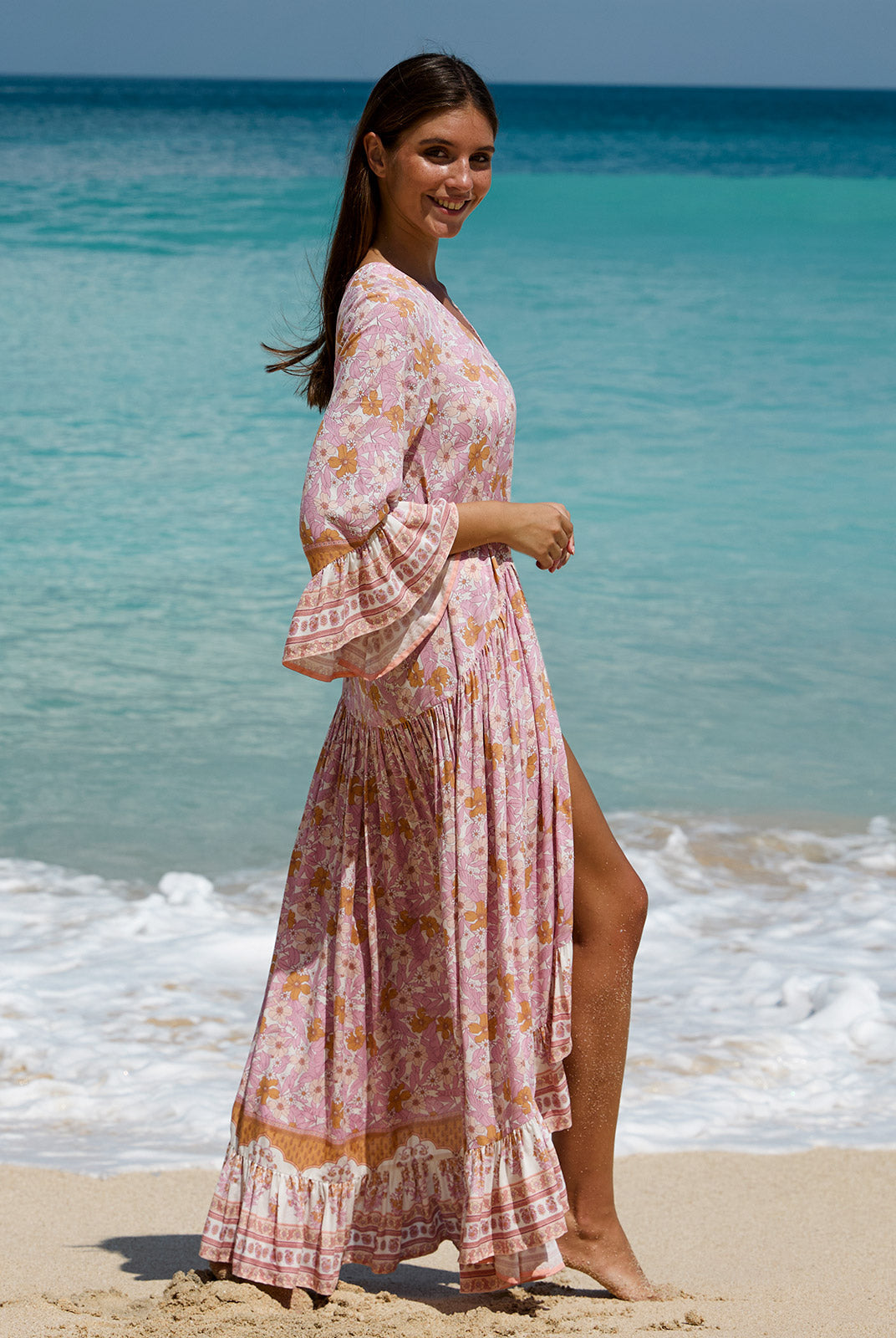 Women's Woven Cotton Printed Cover-ups Sustainable Beach Dress - BERLOOK