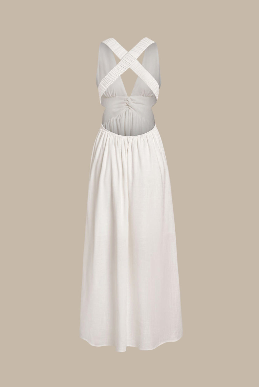 Women’s Woven Linen Blended Cover-ups Sustainable Beach Dress - BERLOOK