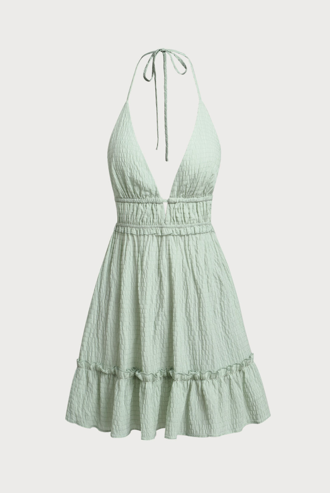 Women's Woven Polyester Cover-ups Green Sustainable Beach Dress - BERLOOK