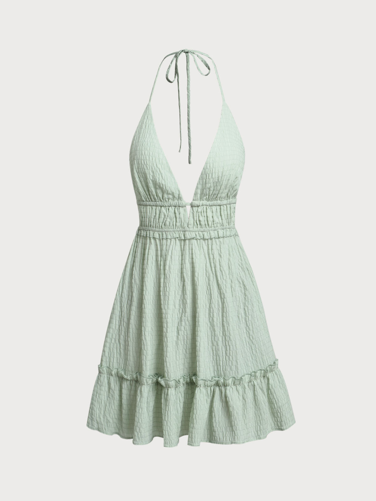 Women's Woven Polyester Cover-ups Green Sustainable Beach Dress - BERLOOK
