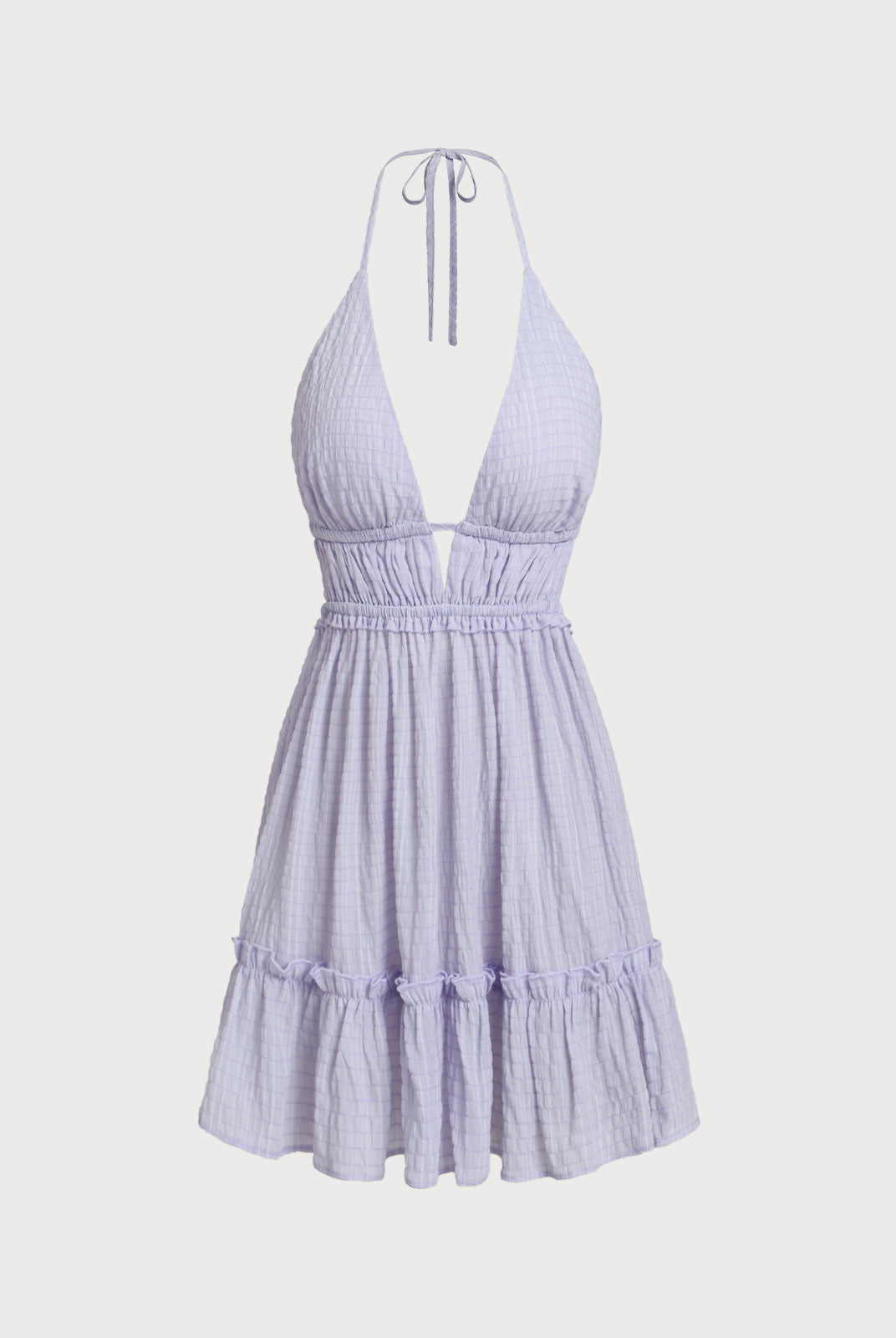 Women's Woven Polyester Cover-ups Light Purple Sustainable Beach Dress - BERLOOK