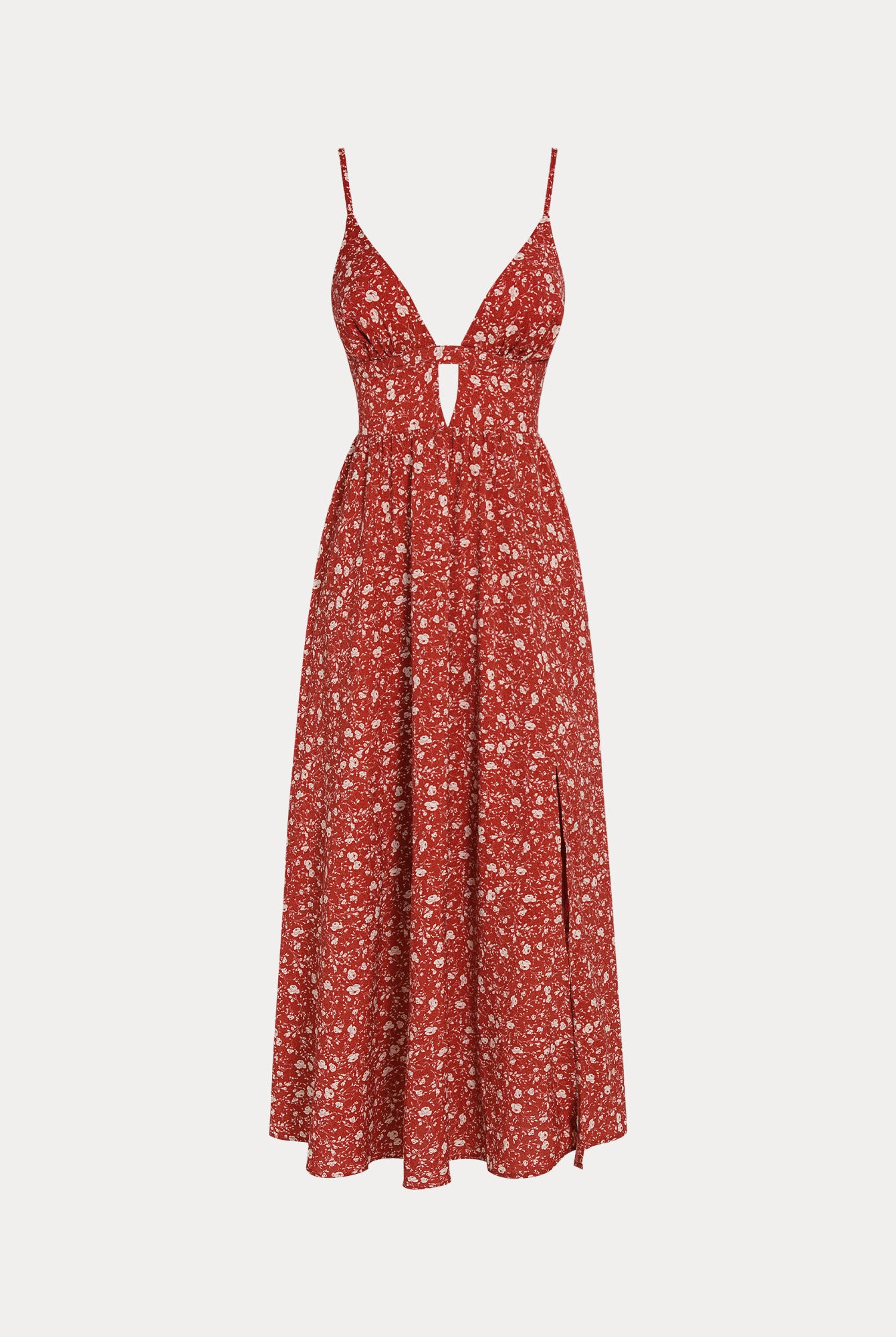 Women's Woven Polyester Cover-ups Red Sustainable Beach Dress - BERLOOK