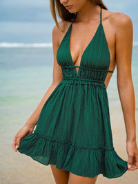 Women's Woven Polyester Cover-ups Sustainable Beach Dress - BERLOOK