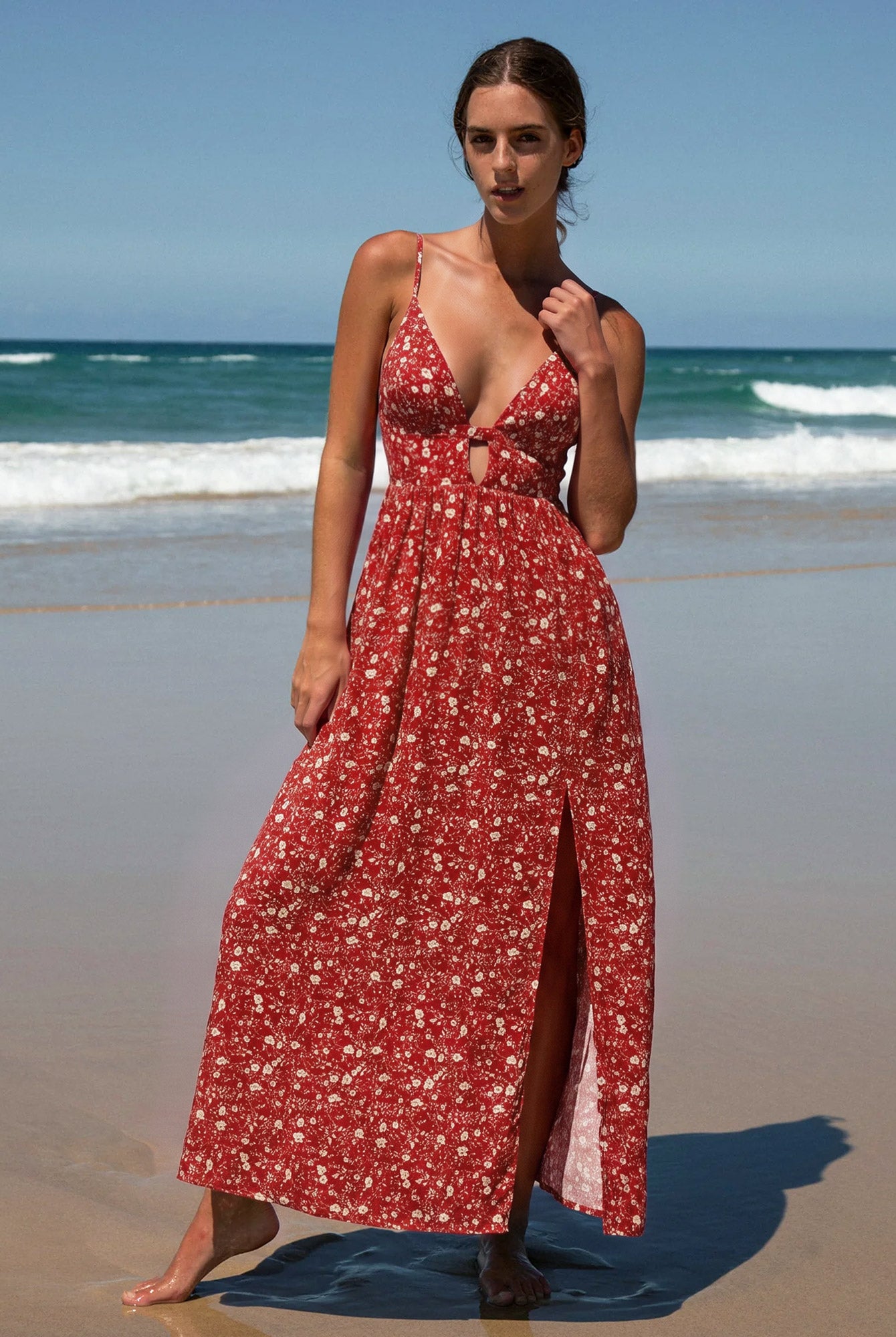 Women's Woven Polyester Cover-ups Sustainable Beach Dress - BERLOOK