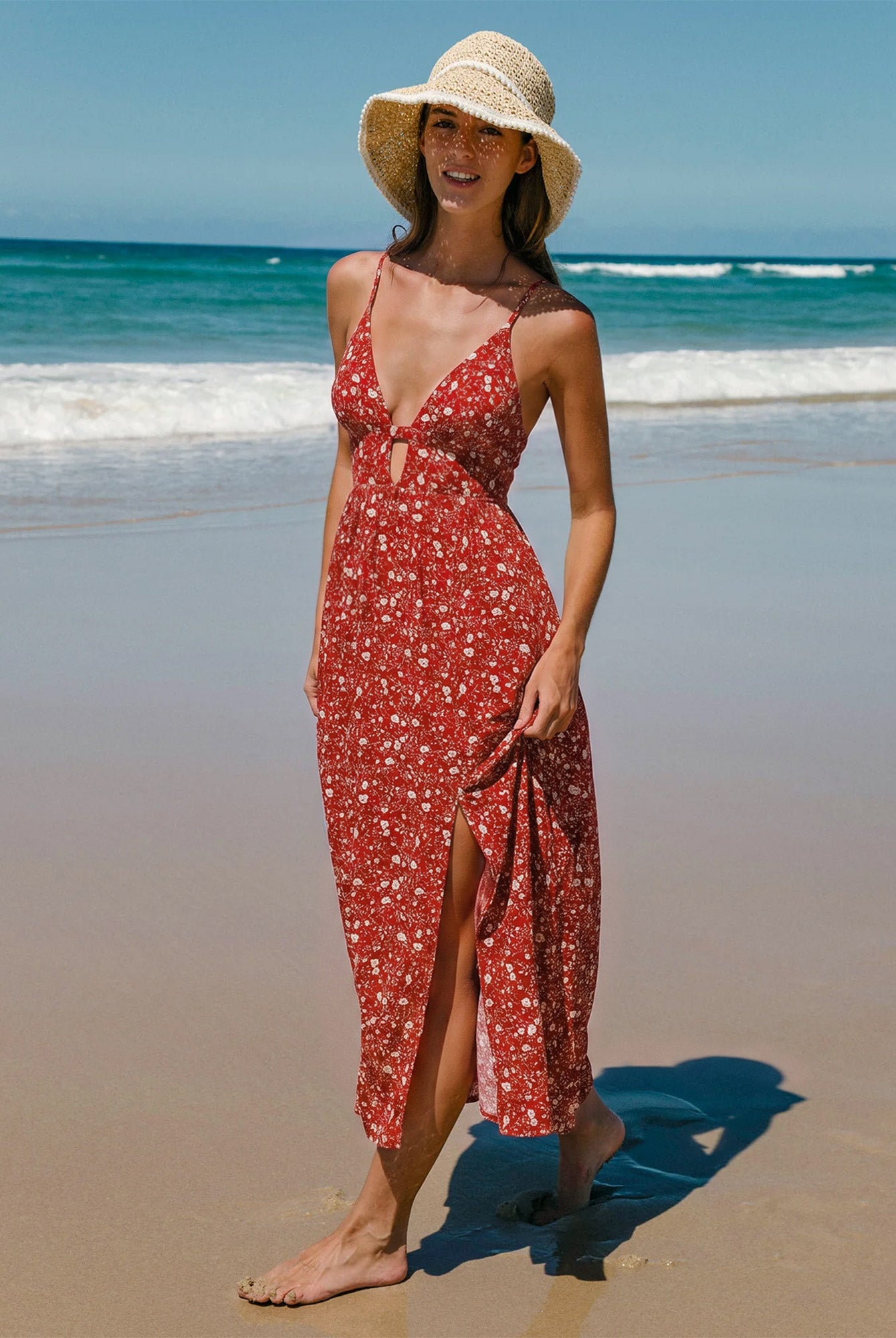 Women's Woven Polyester Cover-ups Sustainable Beach Dress - BERLOOK