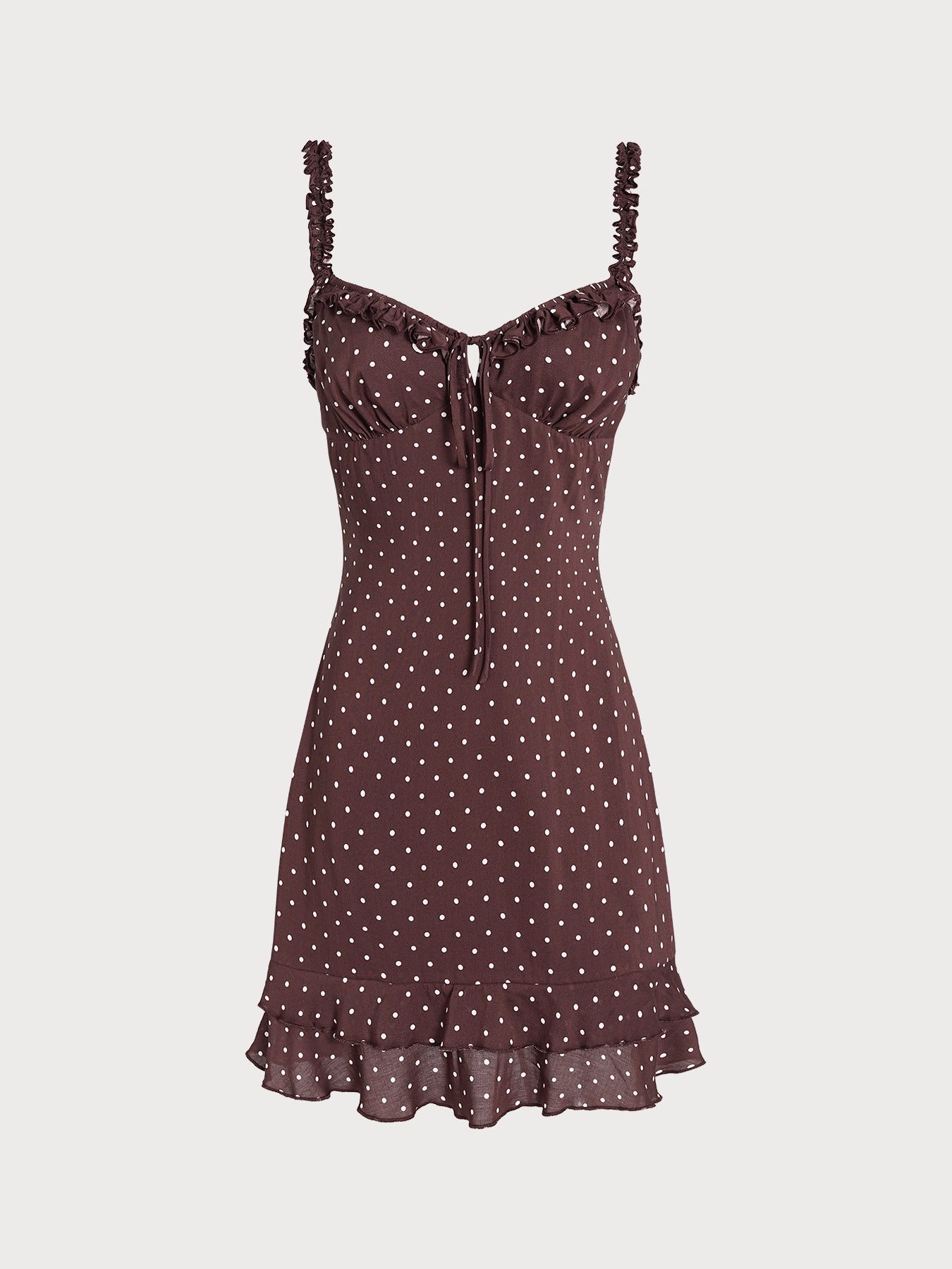 Women's Woven Rayon Cover-ups Brown Sustainable Beach Dress - BERLOOK