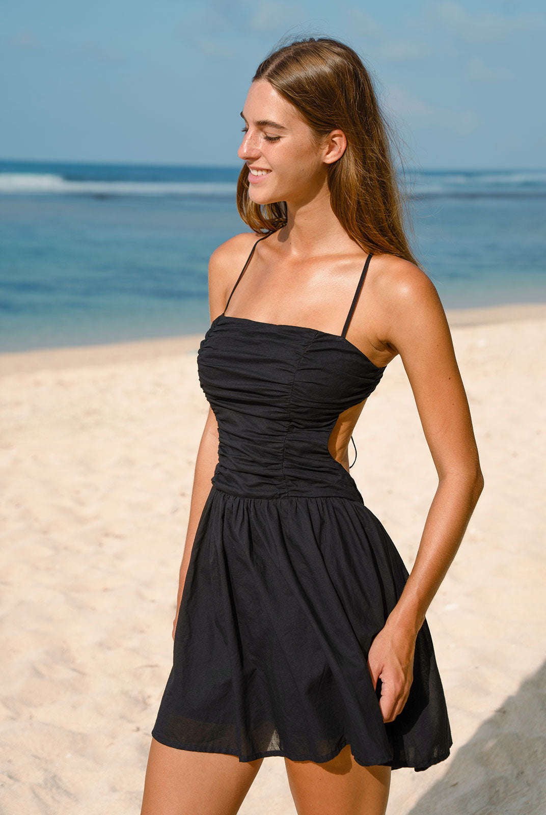 Women's woven rayon Cover-ups Sustainable Beach Dress - BERLOOK
