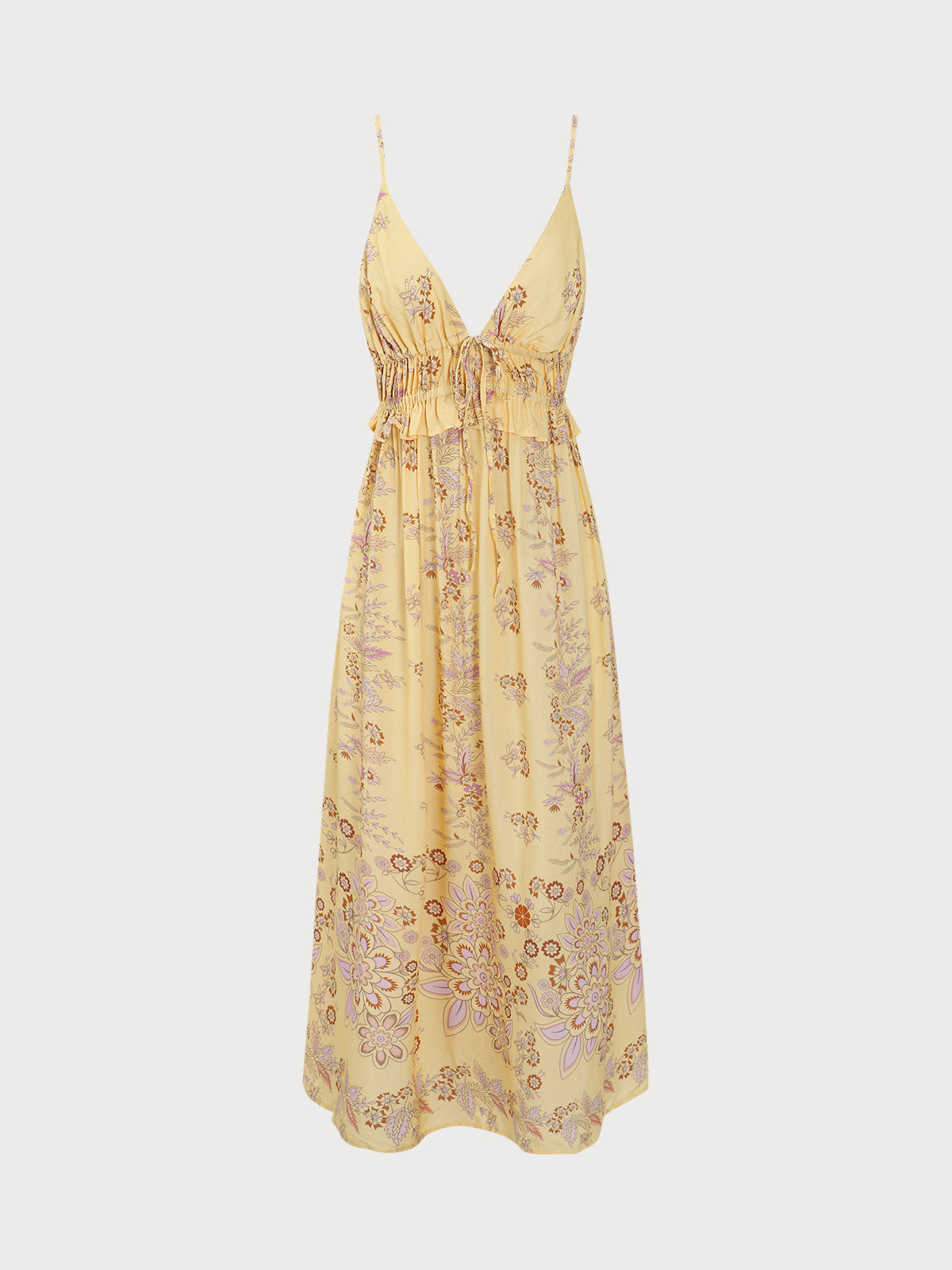 Women's woven rayon Cover-ups Yellow Sustainable Cover-ups - BERLOOK