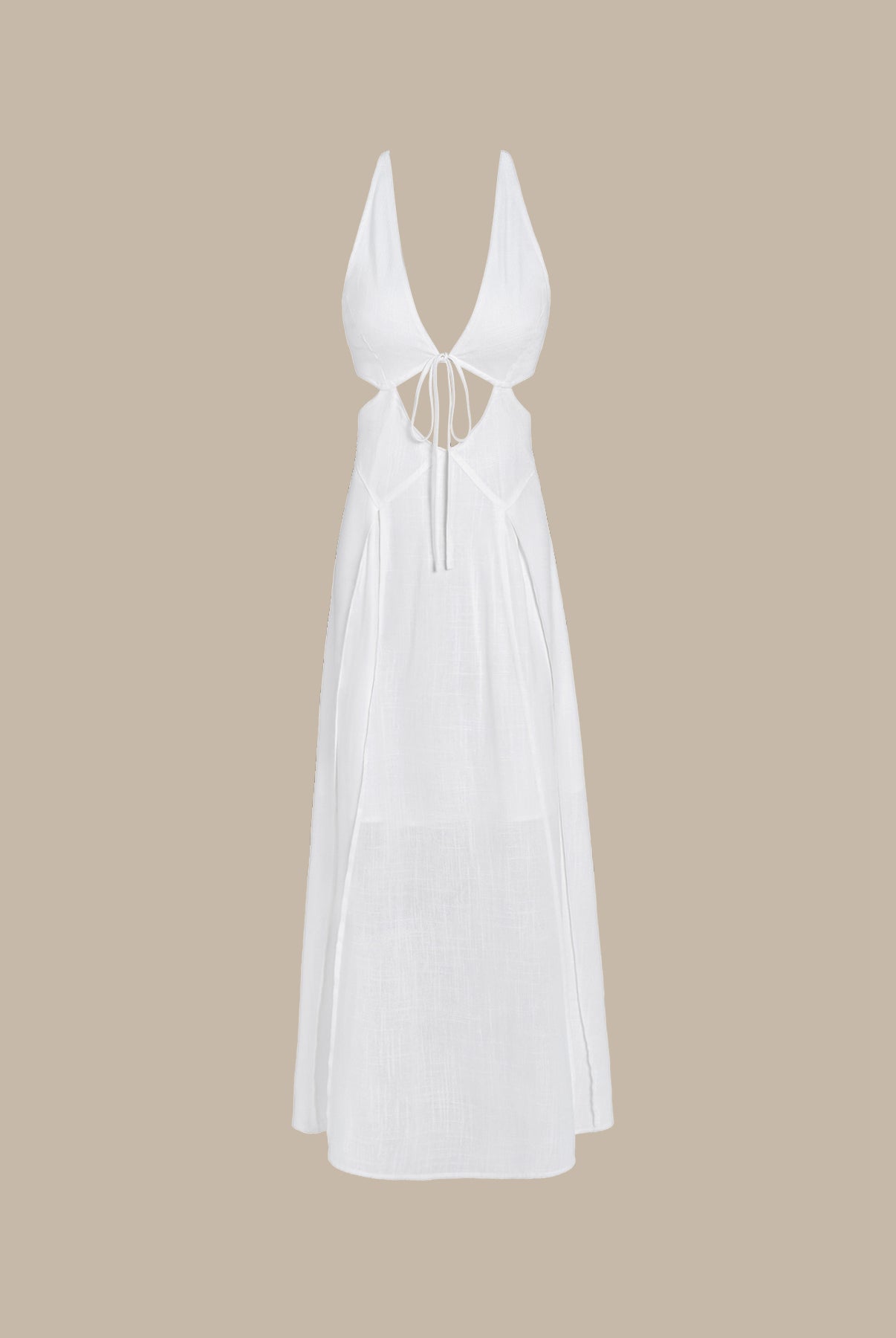 Womens Woven Linen Blended Cover ups Sustainable Beach Dress - BERLOOK
