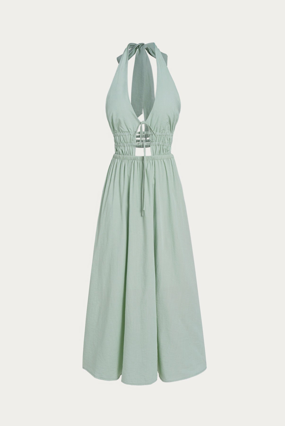 Womens Woven Linen Blended Cover ups Sustainable Beach Dress - BERLOOK
