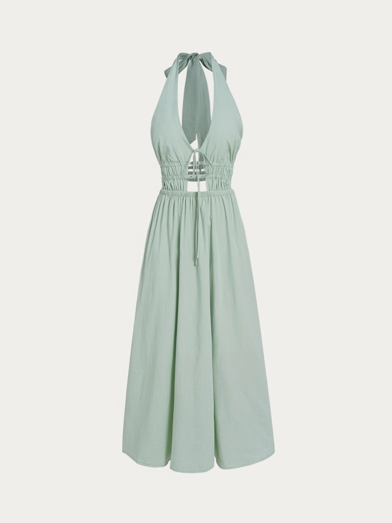 Womens Woven Linen Blended Cover ups Sustainable Beach Dress - BERLOOK
