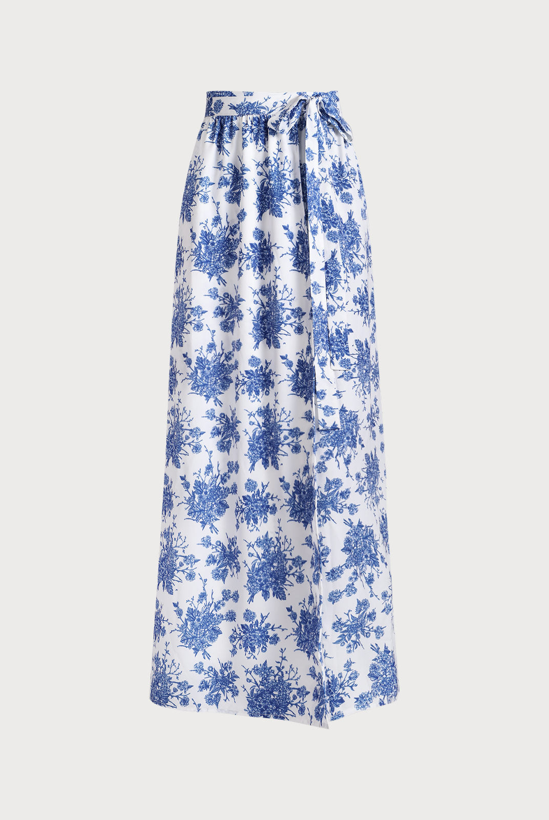 Blue Floral Cover-up Skirt Blue Sustainable Cover-ups - BERLOOK