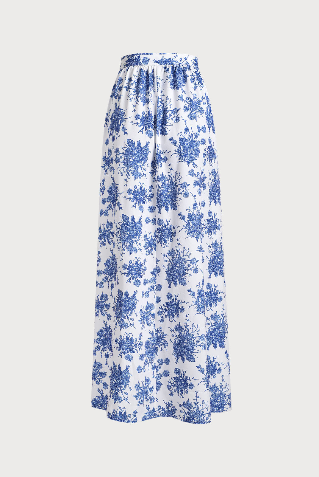 Blue Floral Cover-up Skirt Sustainable Cover-ups - BERLOOK