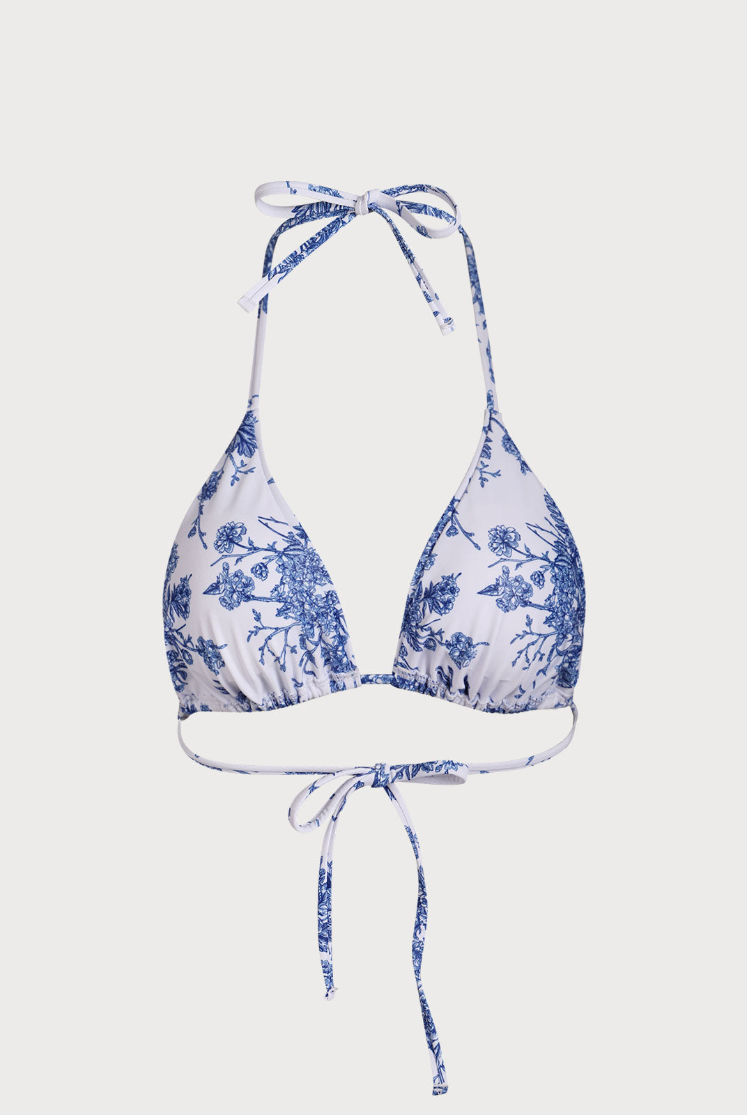 Floral Halter Triangle Bikini Top Sustainable Bikinis - BERLOOK