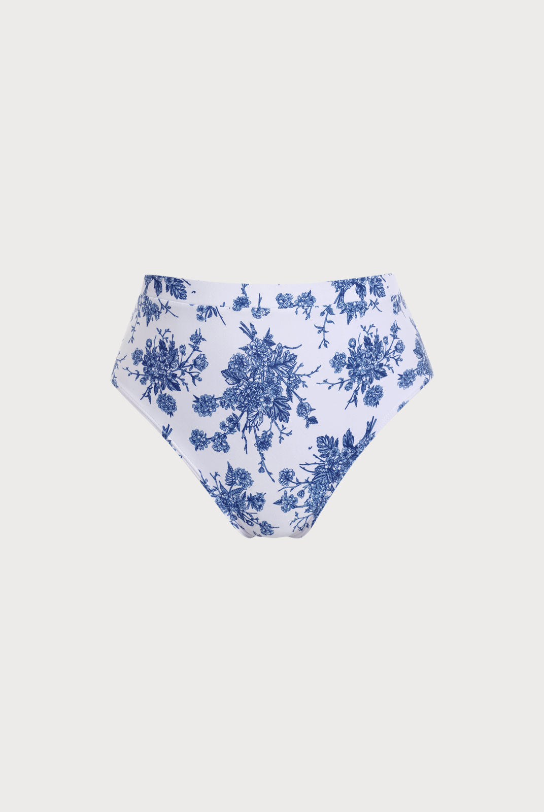 Floral Plus Size Bikini Bottom Blue Sustainable Plus Size Bikinis - BERLOOK