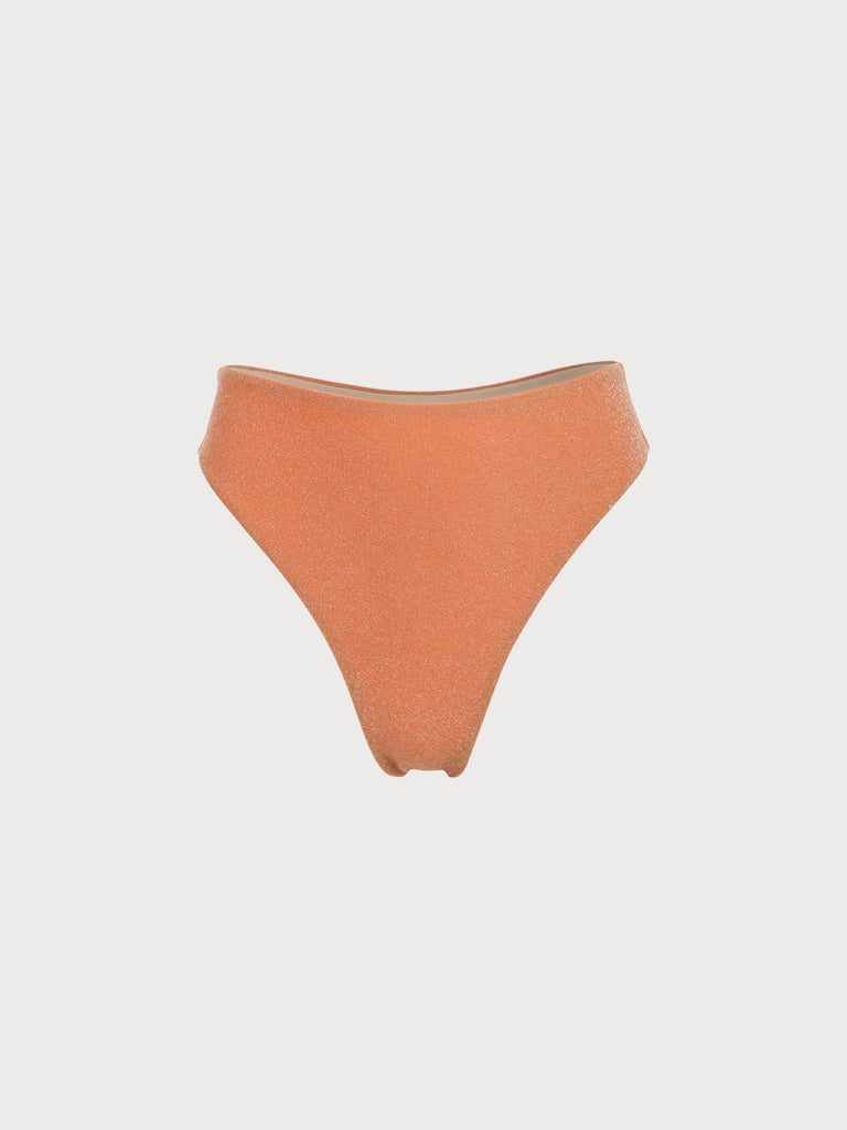 Lurex Bikini Bottom Orange Sustainable Bikinis - BERLOOK