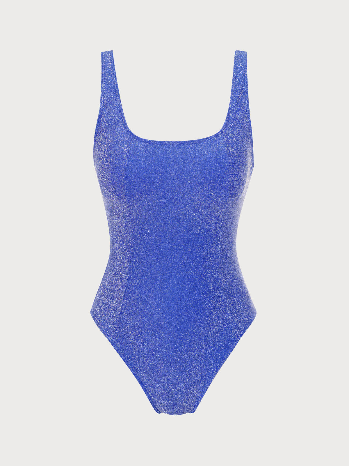 Lurex Plus Size One-Piece Swimsuit Navy Sustainable Plus Size One-Pieces - BERLOOK